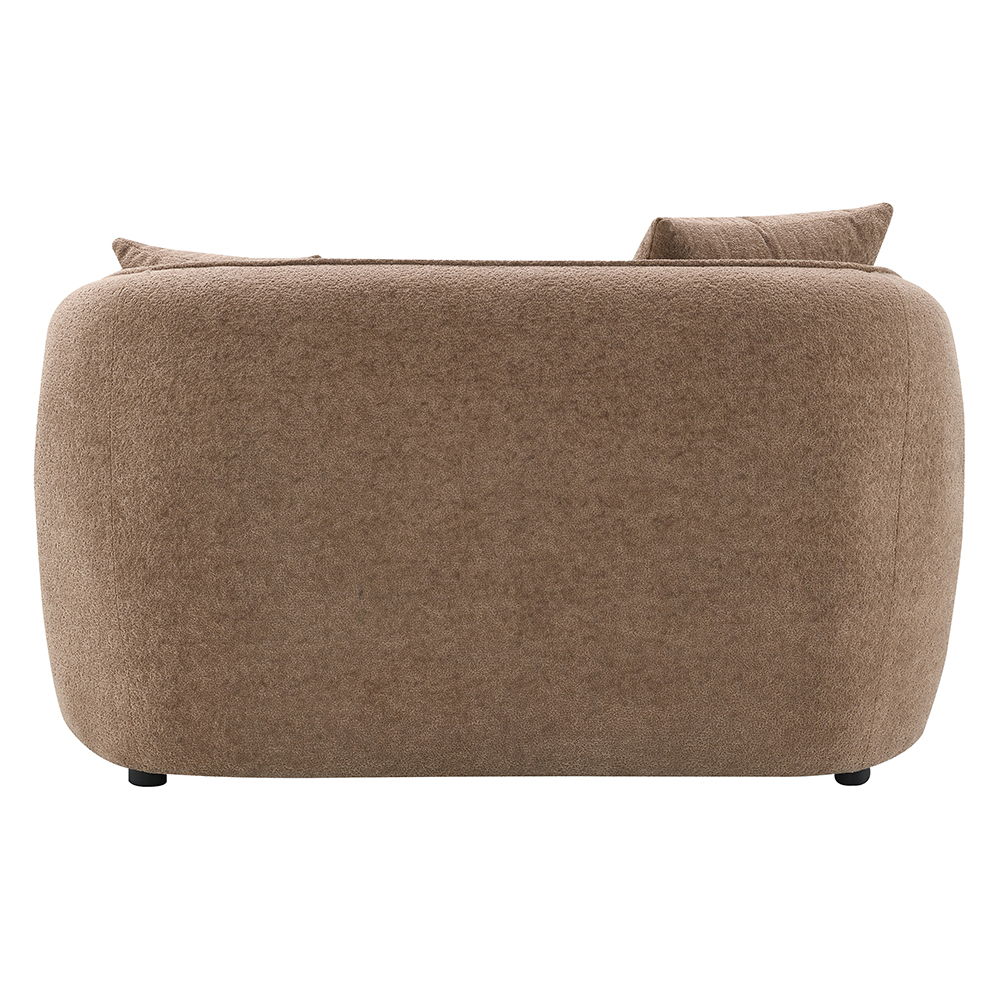 Keith - Loveseat With 2 Pillows - Brown Chenille, light brown, view 3