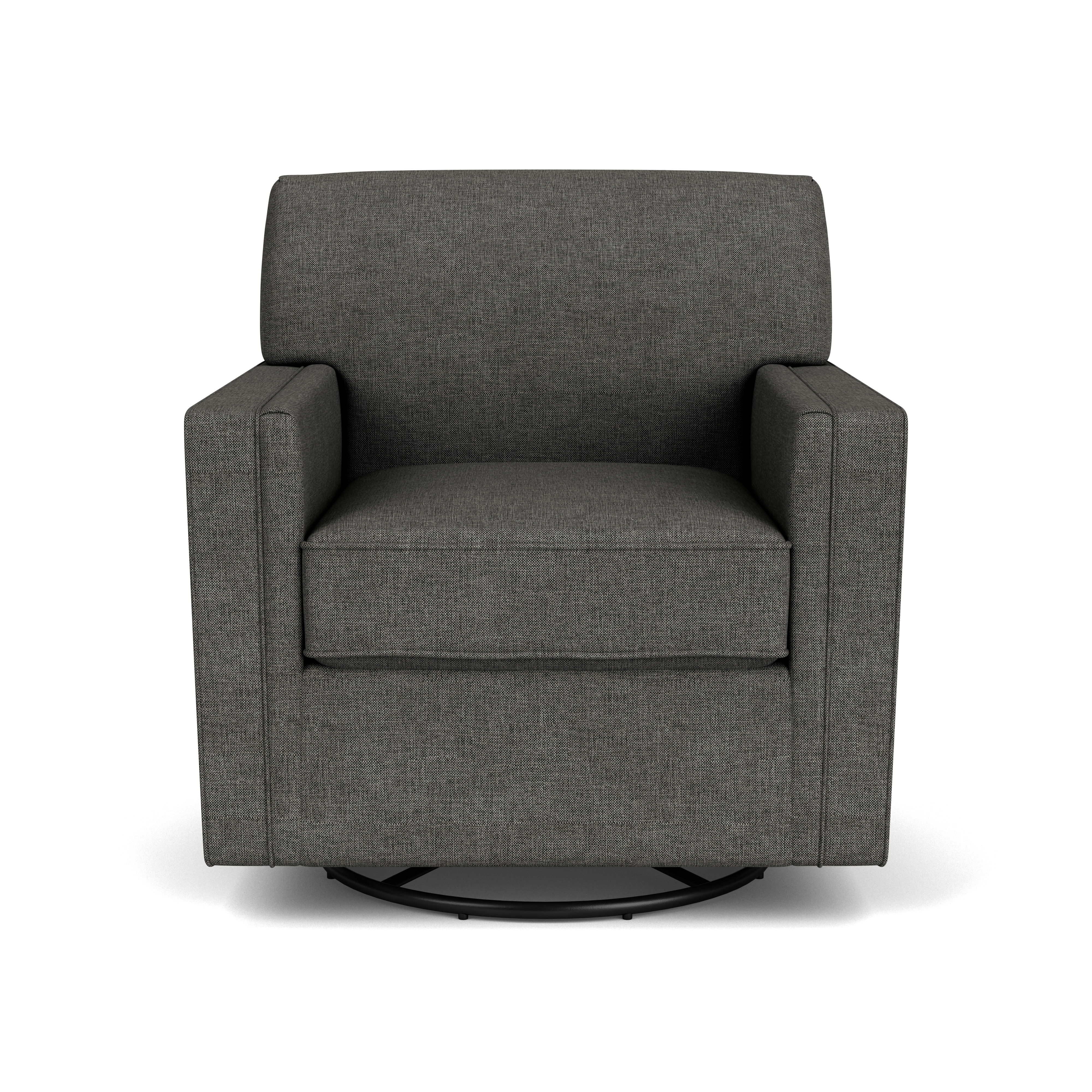 Nora - Fabric Swivel Chair, dark gray, view 4