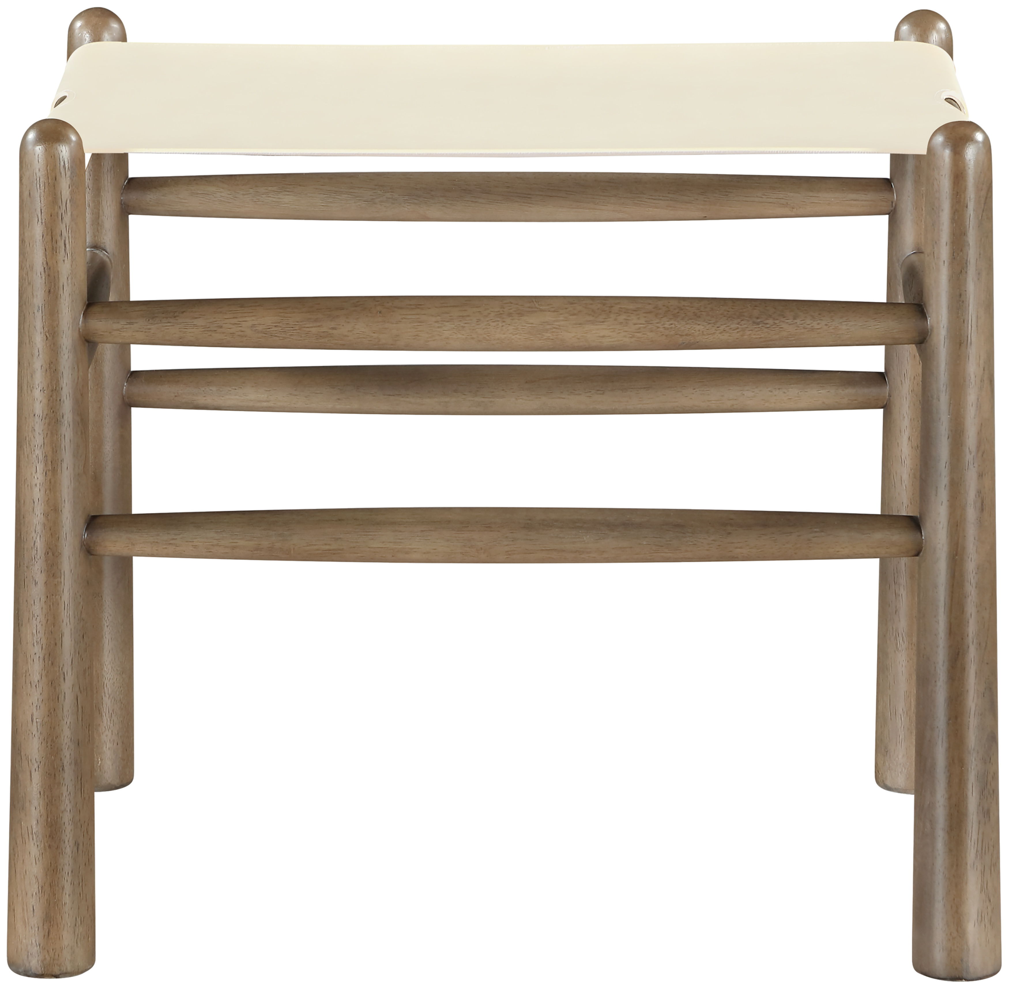Santos - Upholstered Bench Vegan Leather - Cream