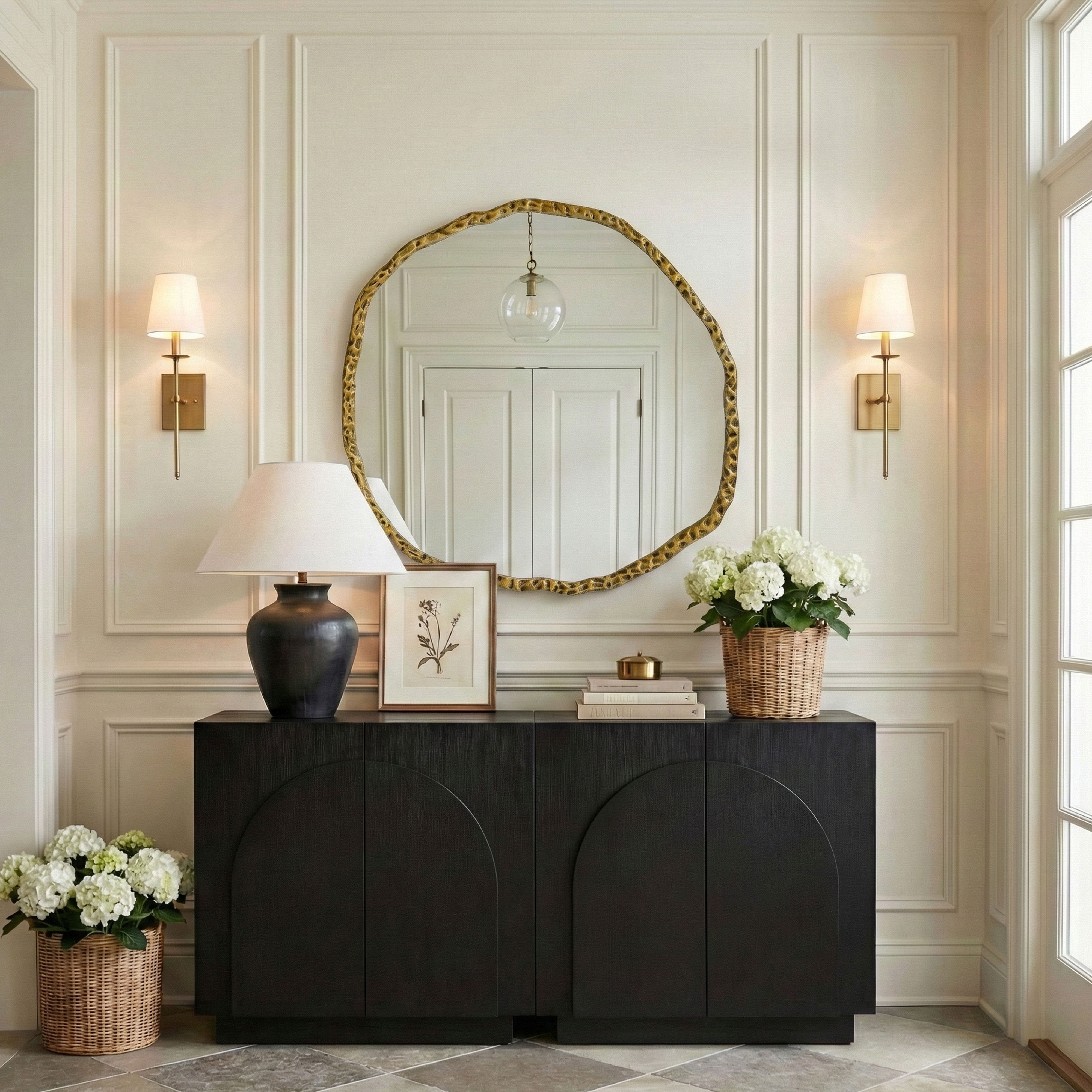 Molten - 36" Iron Mirror - Gold