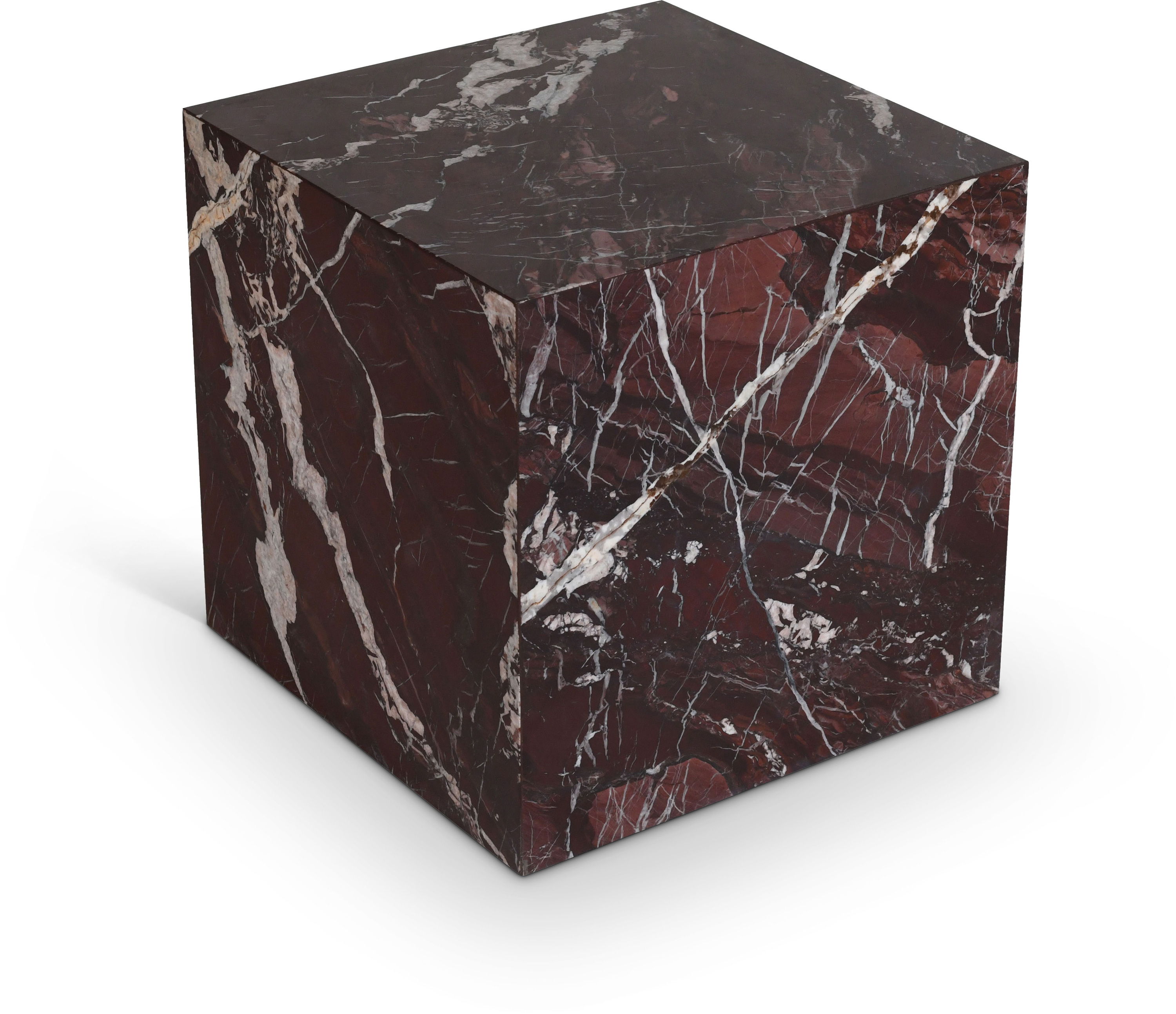 Bolzano - Marble End Table - Red