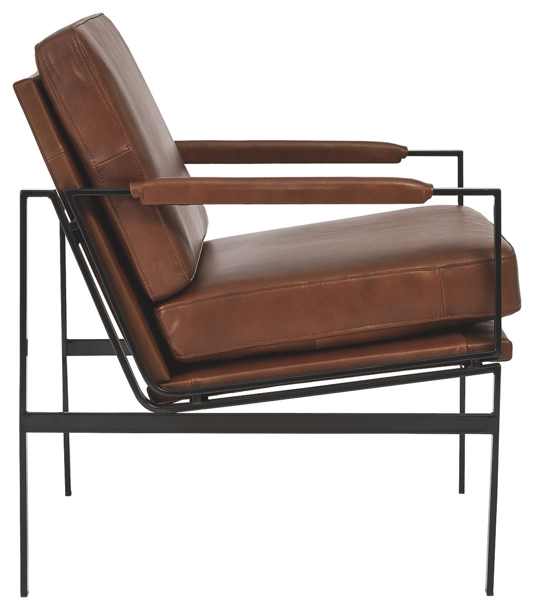 Puckman - Accent Chair - Brown / Silver Finish