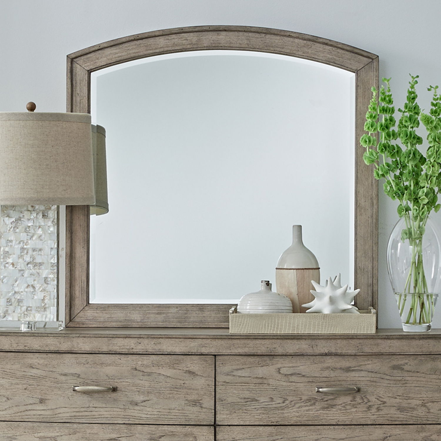Avalon - Arched Mirror - Burnished Beige Image