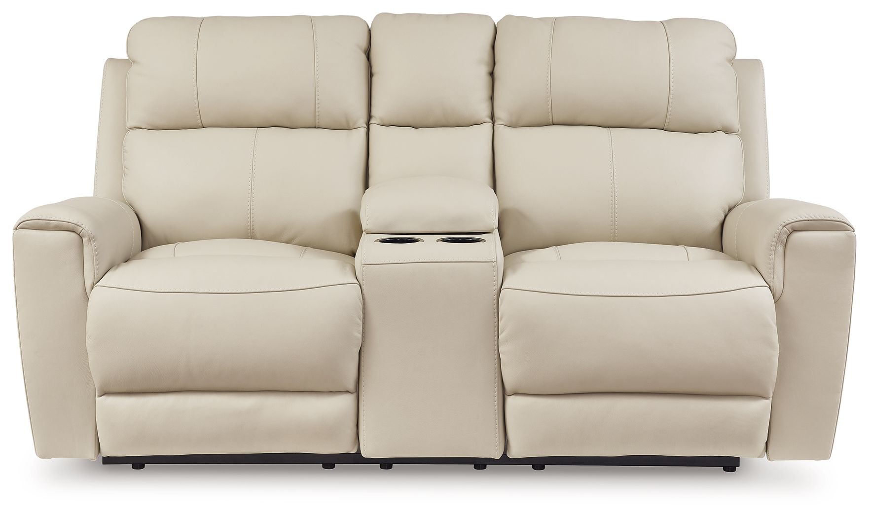 Ashley Furniture Dahlmoore - Dbl Power Reclining Loveseat With Console - Almond - Image 4