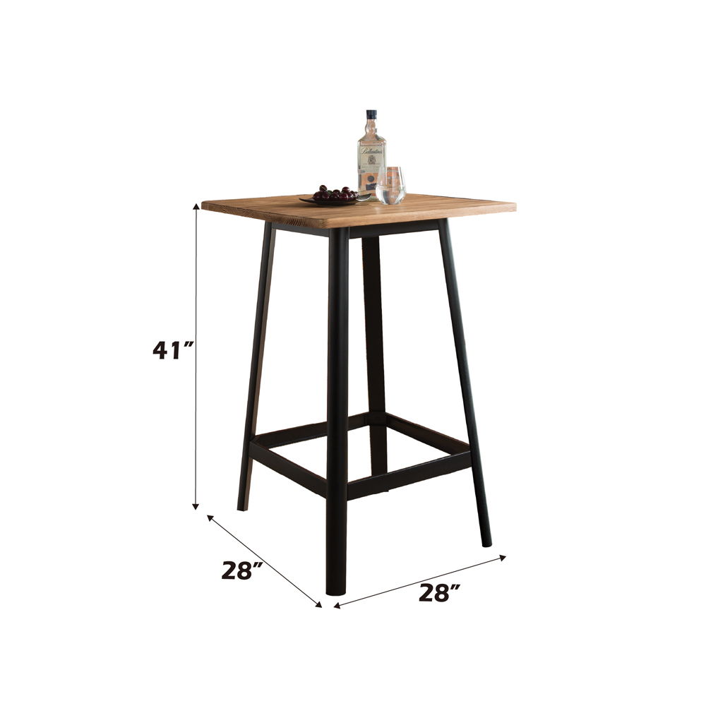 Jacotte - Bar Table - Natural & Black, light brown, view 3