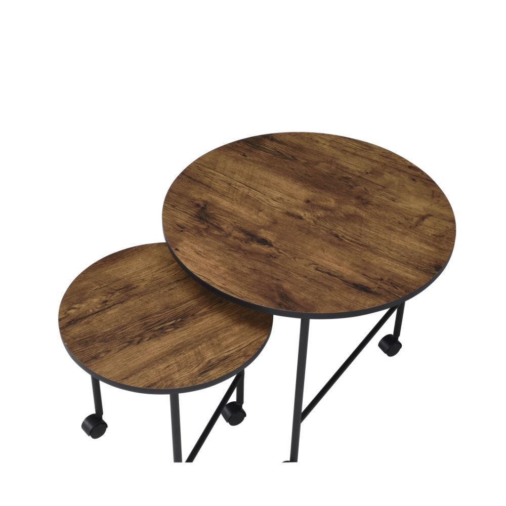 Oblis - Nesting Table Set - Vintage Oak, light brown, view 5