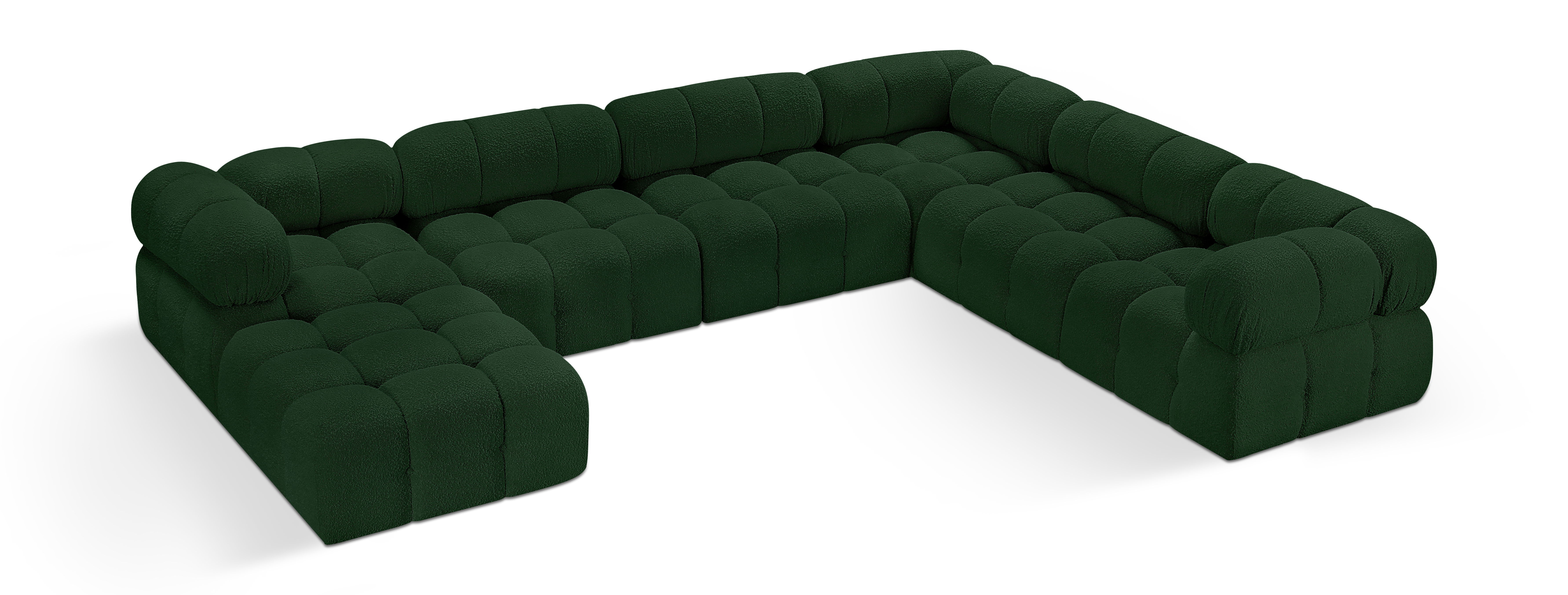 Ames - 7 Piece Modular Sectional - Green