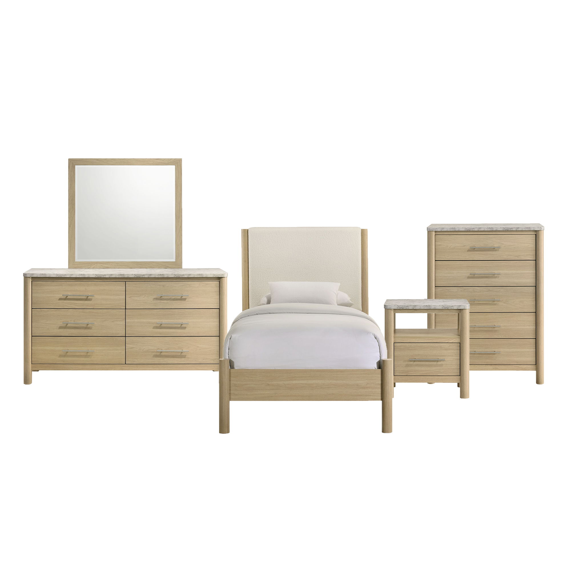 Twin · 5 Pc · Bedroom Set