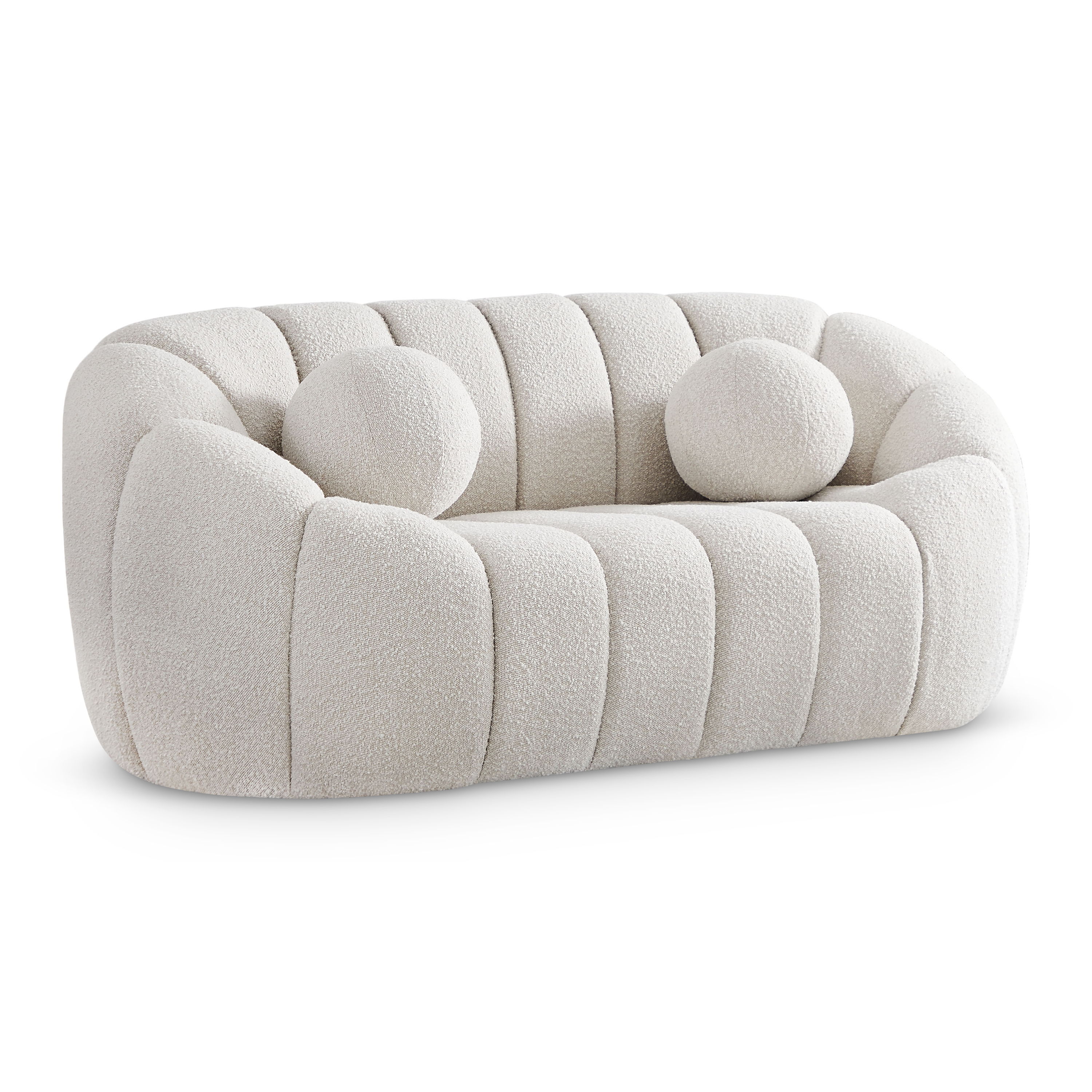Elijah - Boucle Loveseat - Cream