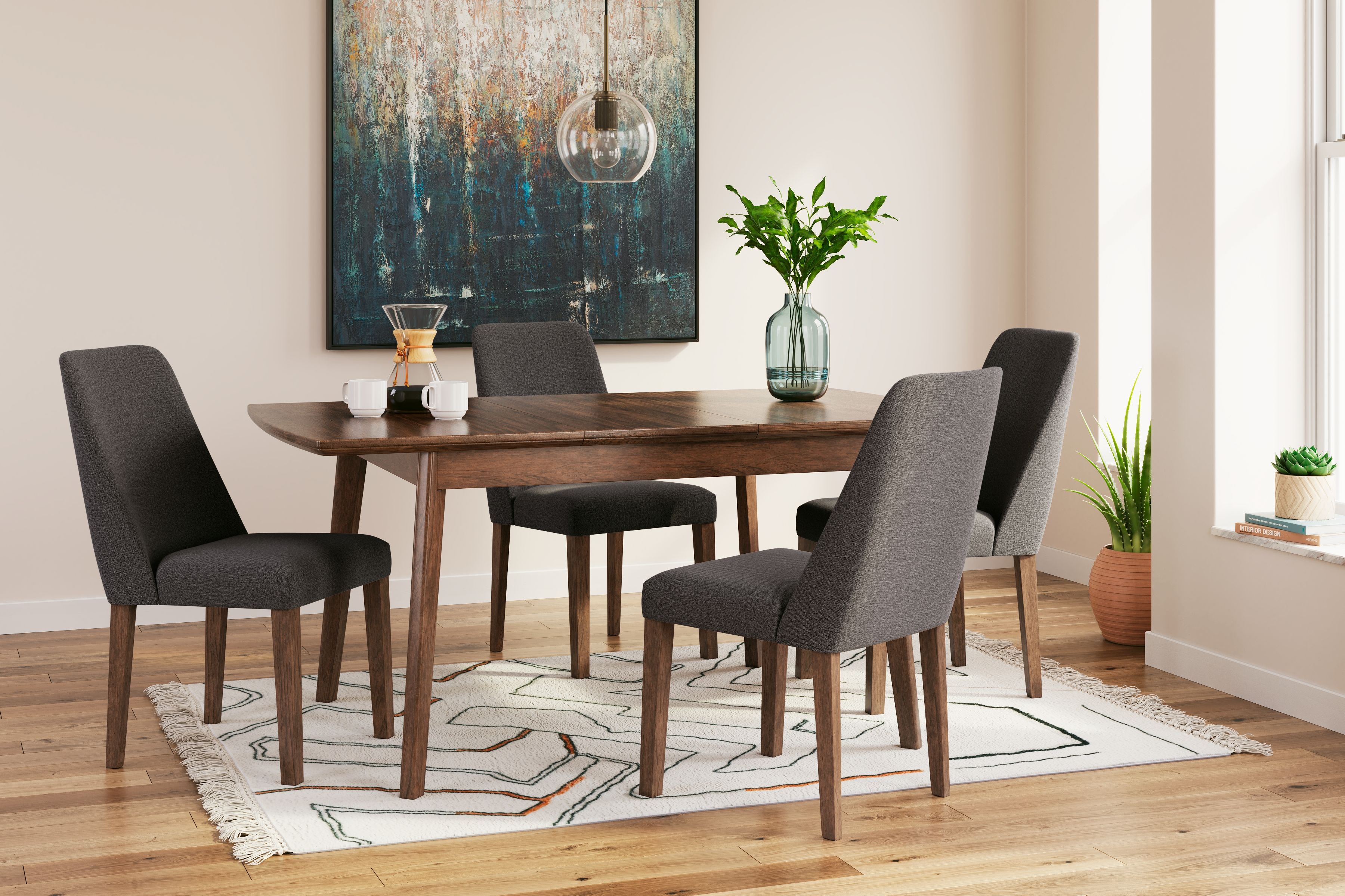 5 Pc · Butterfly Extension Table, 4 Side Chairs