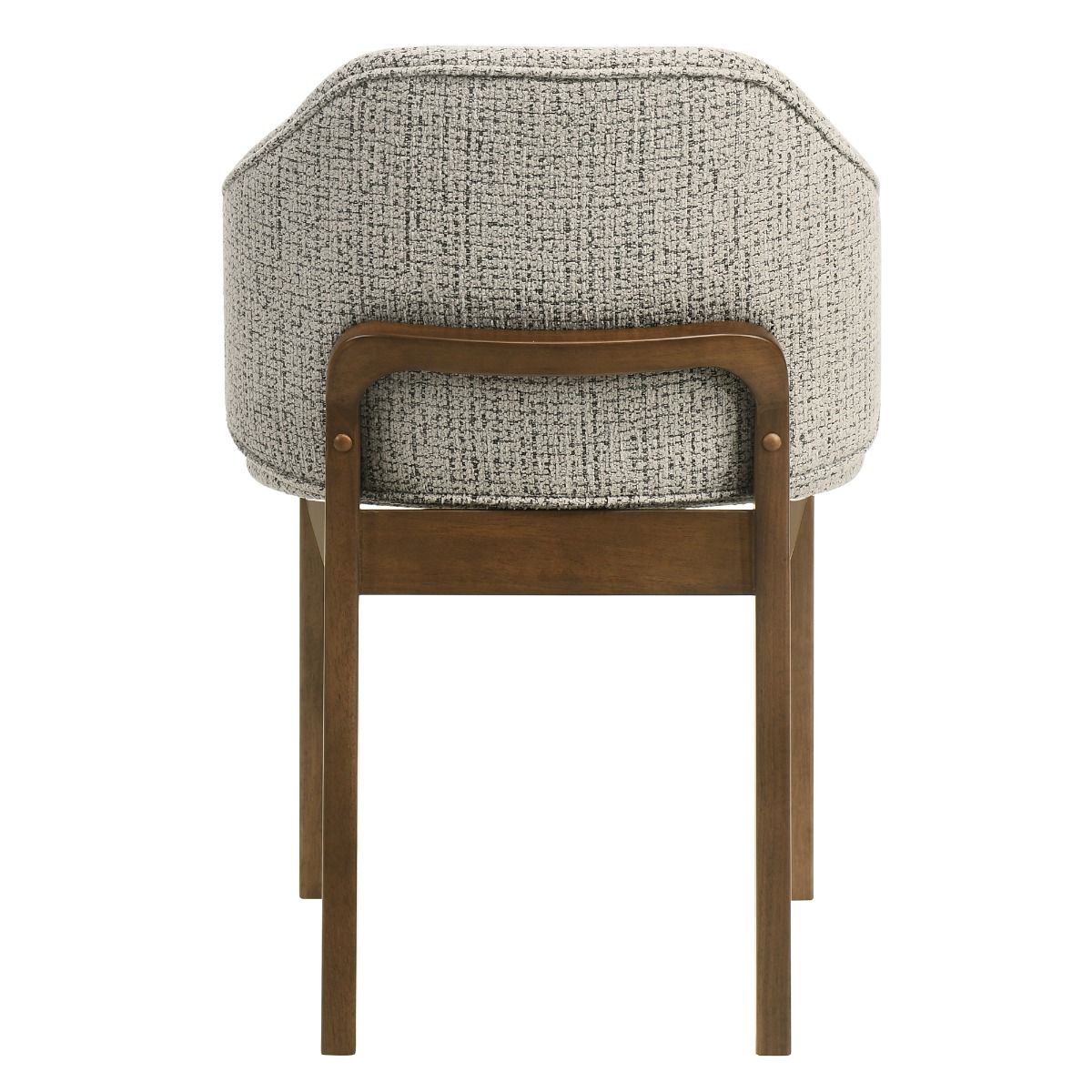 Oleia - Side Chair (Set of 2) - Chenille & Walnut, gray, view 5