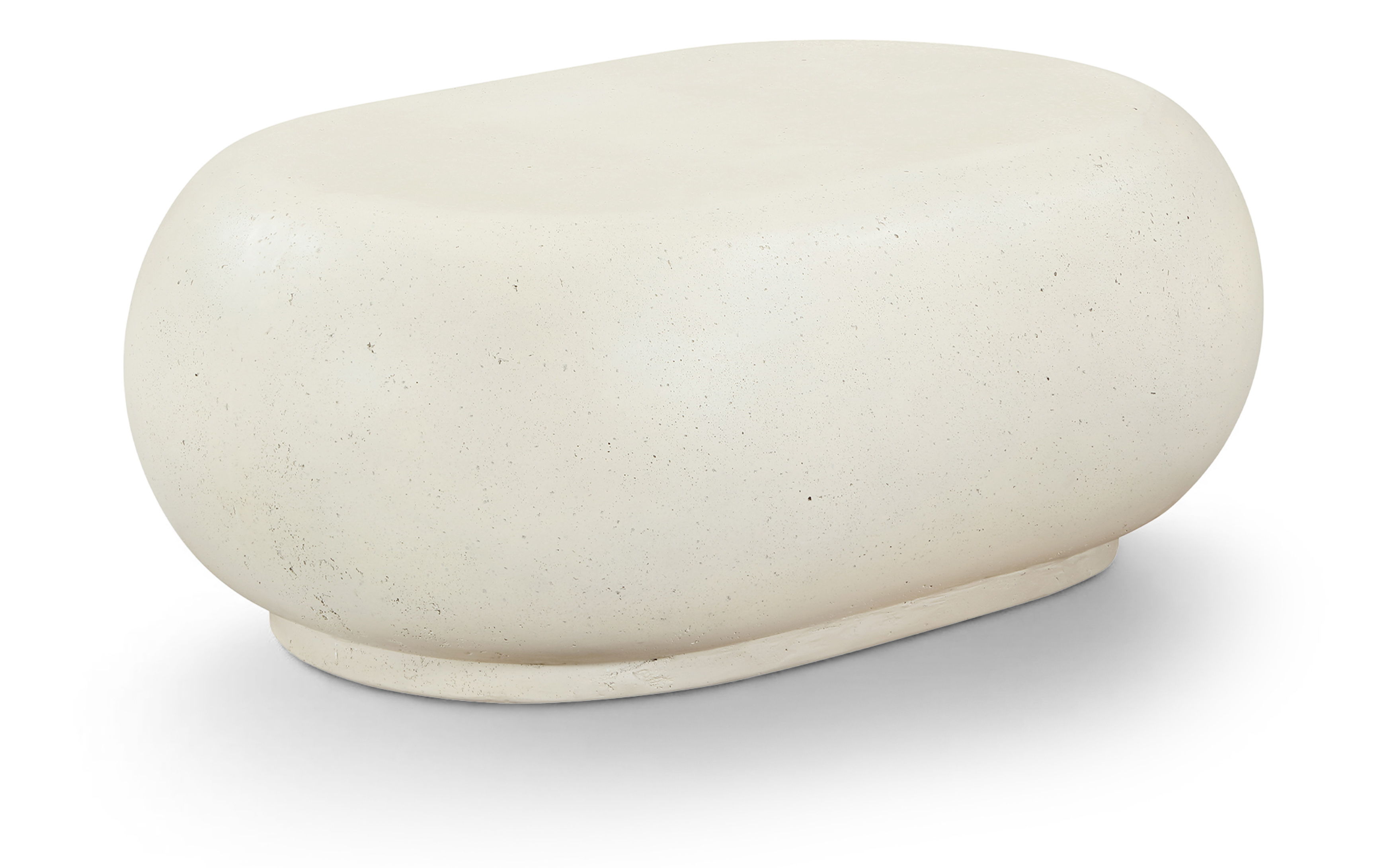 Pebble - Concrete And Fiberglass Coffee Table - Cream