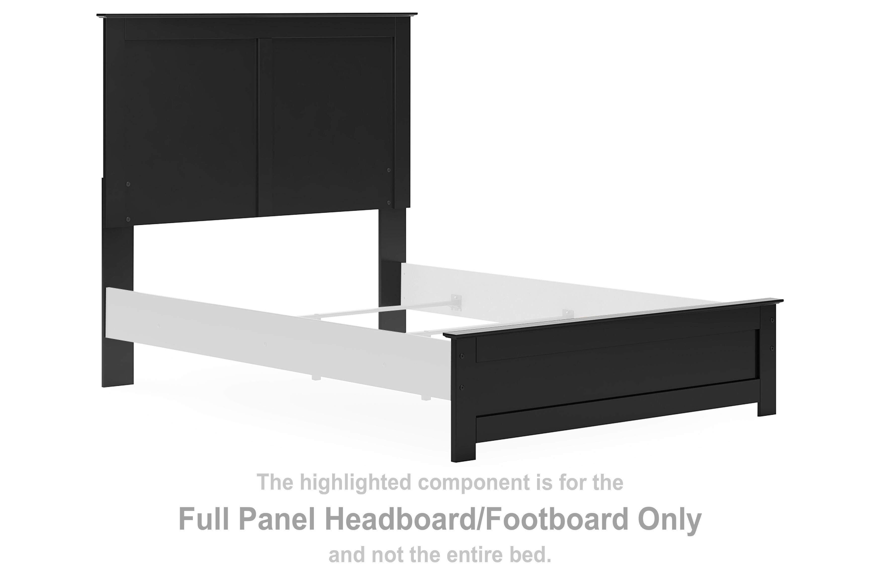 Maribel – Full Panel Headboard/Footboard – Black