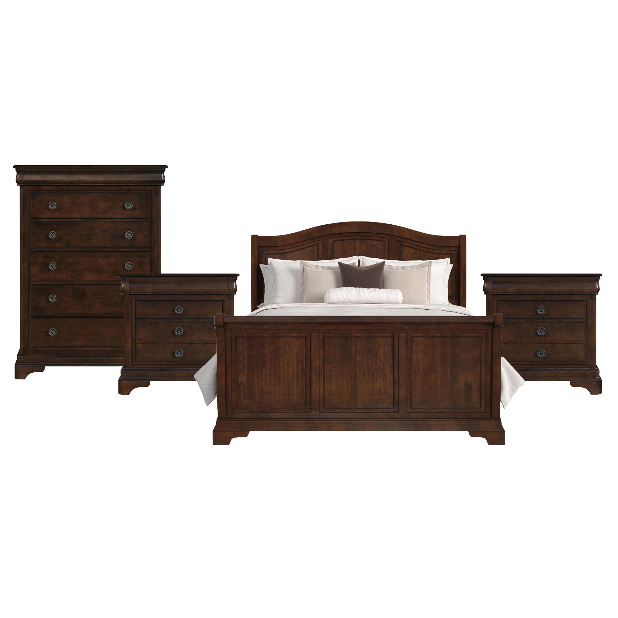 King · 4 Pc · Bedroom Set With 2 Nightstands & Chest