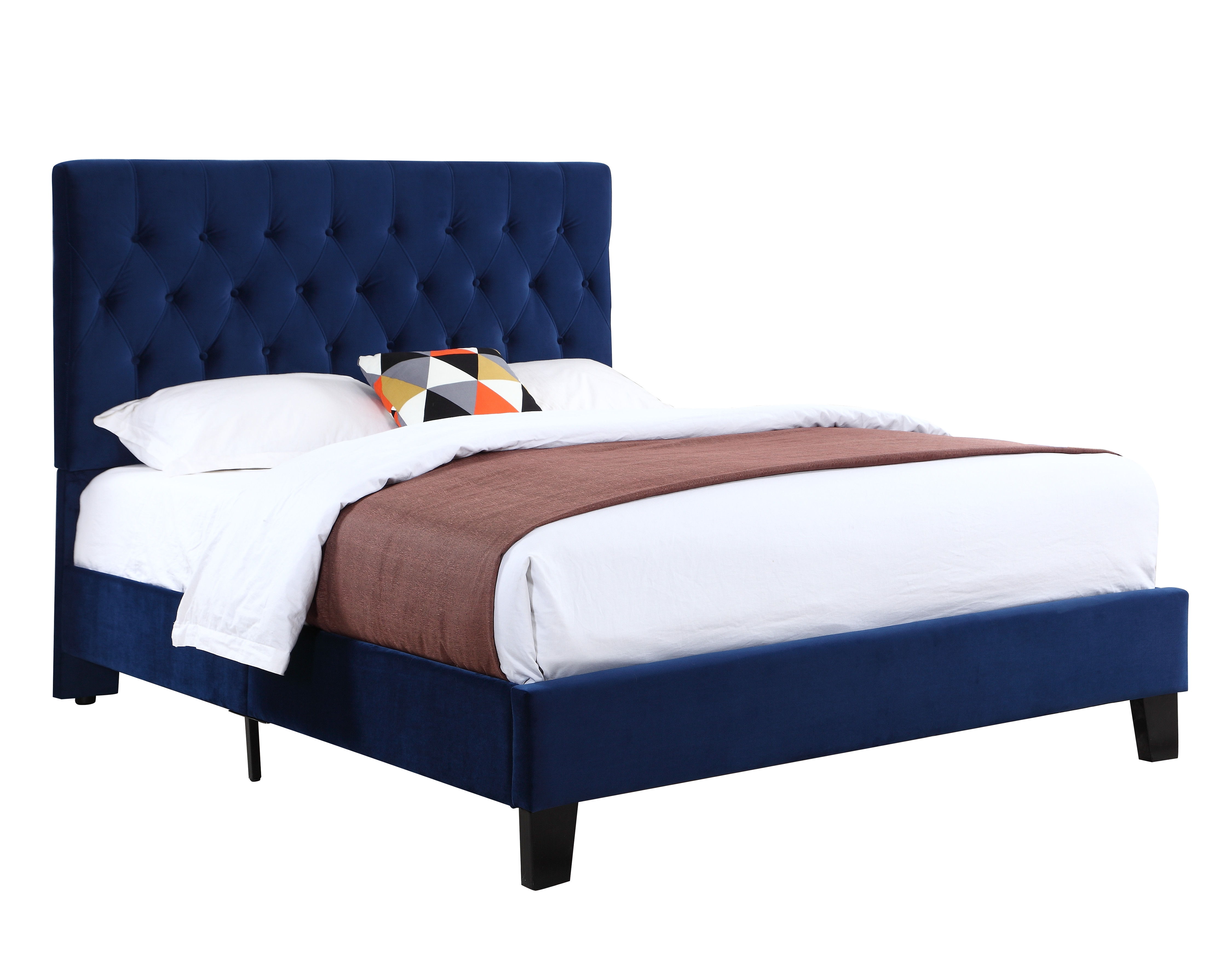 Amelia - Full Upholstered Bed - Navy Image