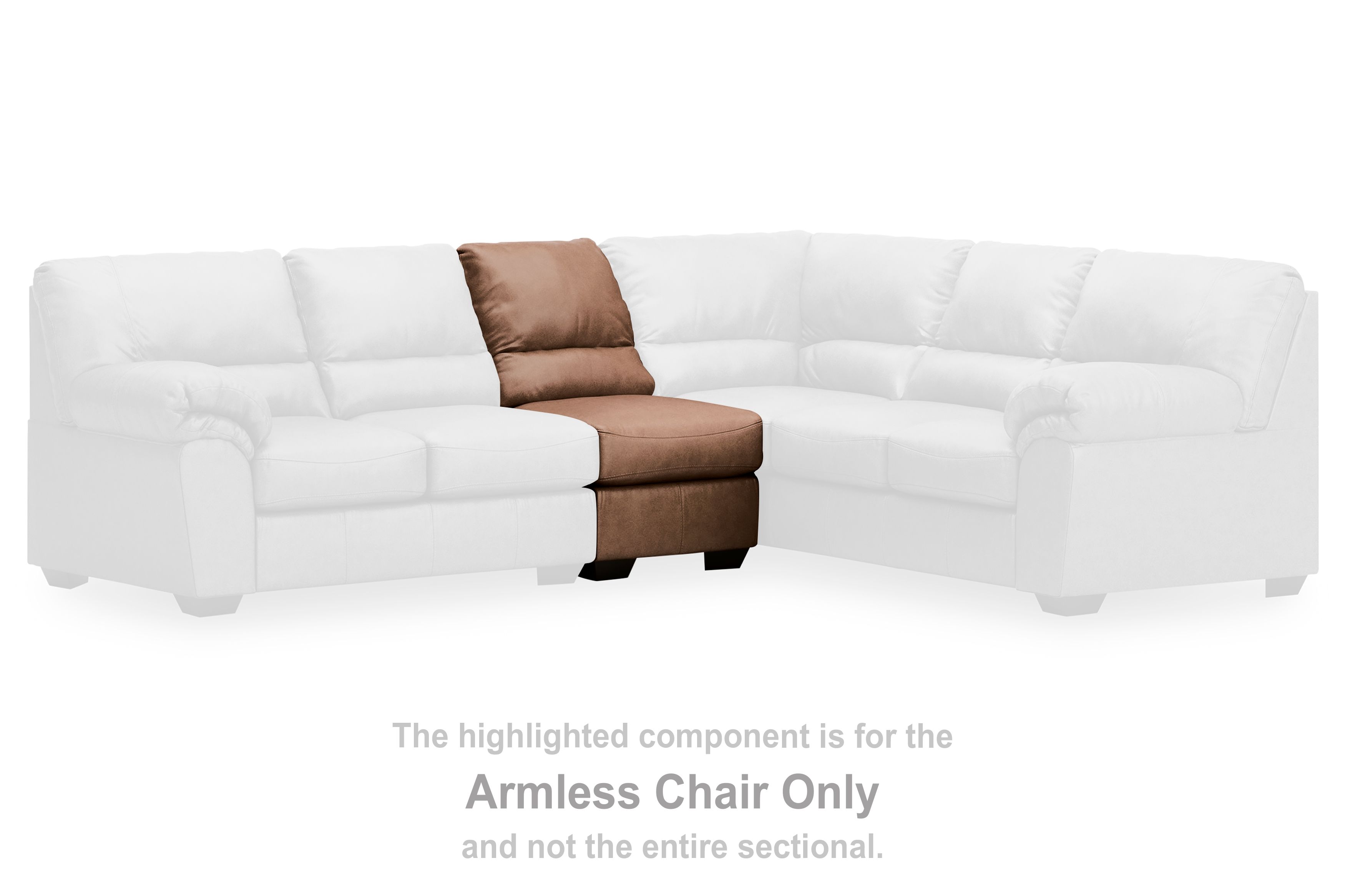WillowBend - Armless Chair - Caramel