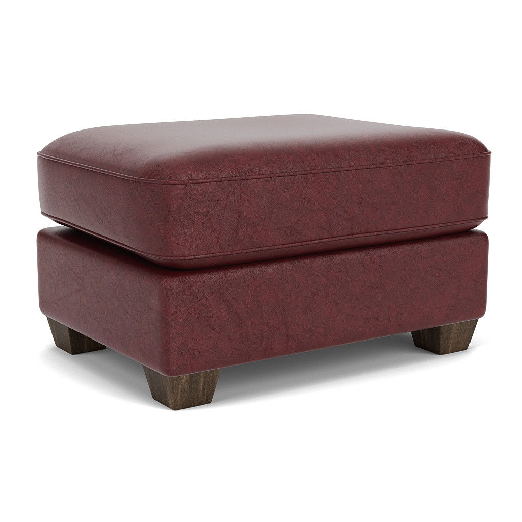 Thornton - Leather Ottoman, dark brown