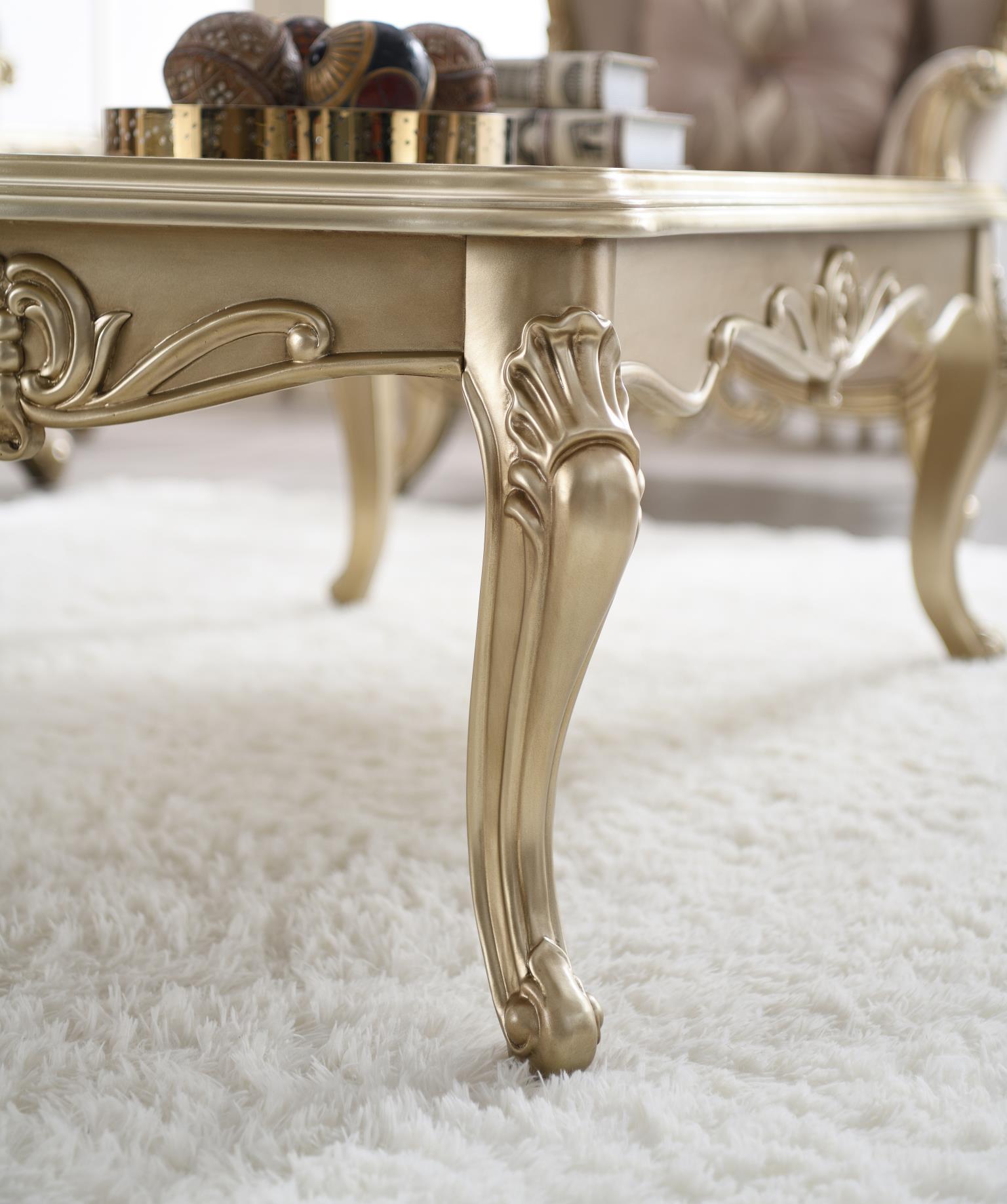 T199 - Traditional End Table - Champagne Gold