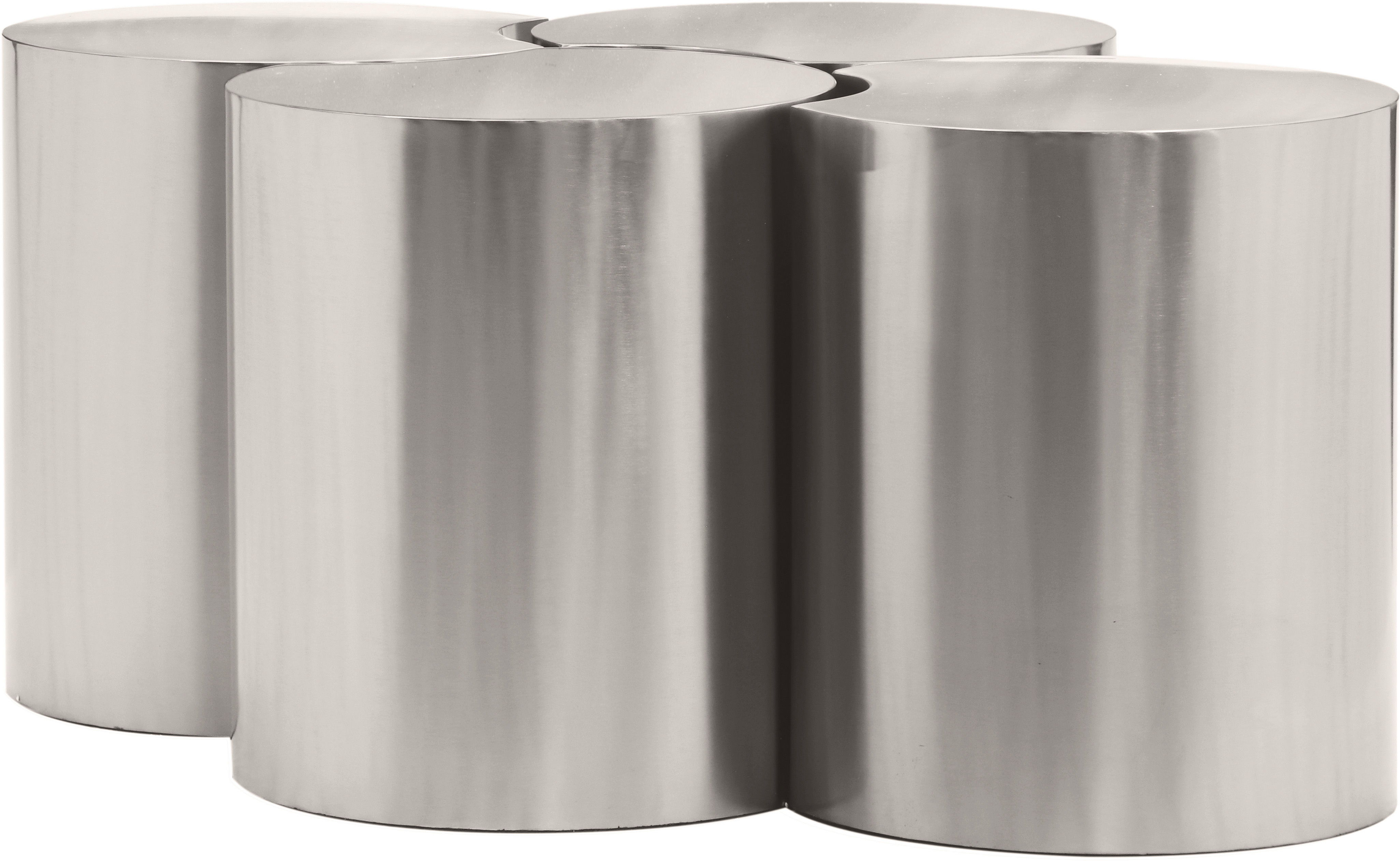 Dimple - 18" 4 Piece Modular Coffee Table - Silver