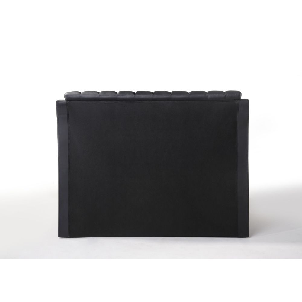 Ireland II - Eastern King Bed - Black Synthetic Leather, black, view 3