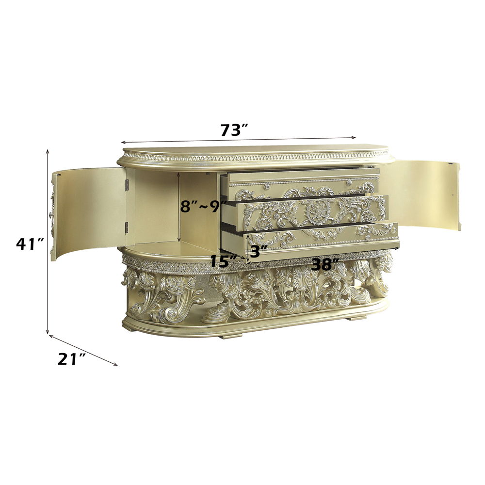 Vatican - Dresser - Champagne Silver, beige, view 3