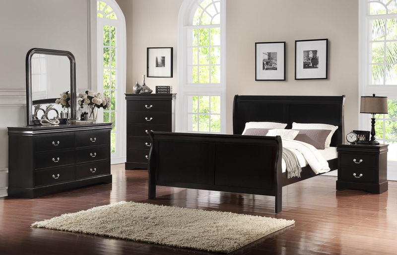 B415 - Twin Sleight Bed - Black