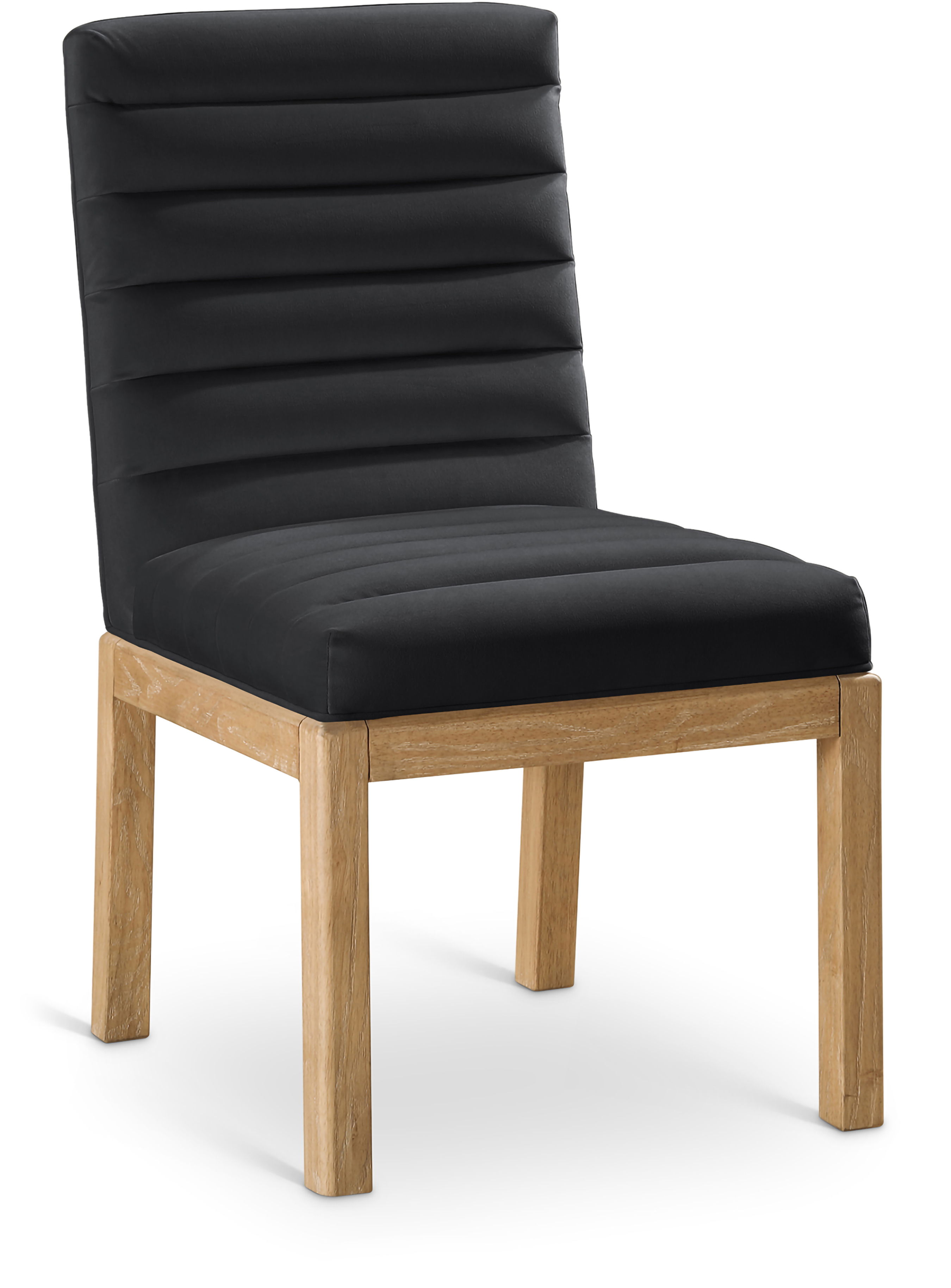 Evelyn - Dining Chair With Natural Legs - Black