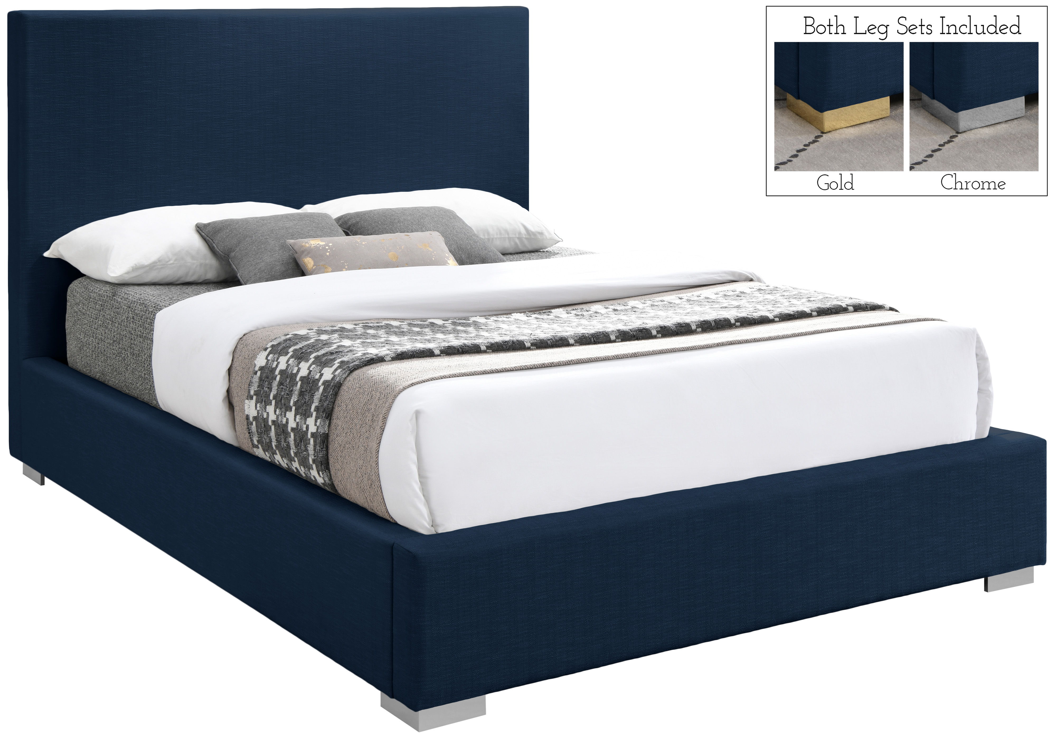Crosby - King Bed - Navy