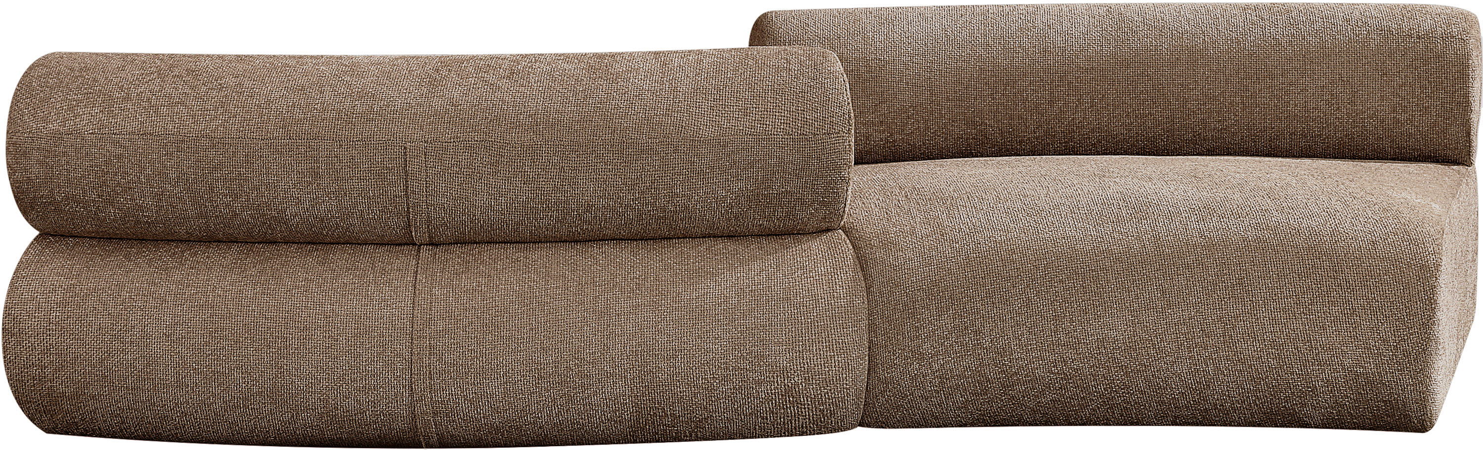 Bale - 108" Chenille Fabric Upholstered 2 Piece Modular Sectional - Brown