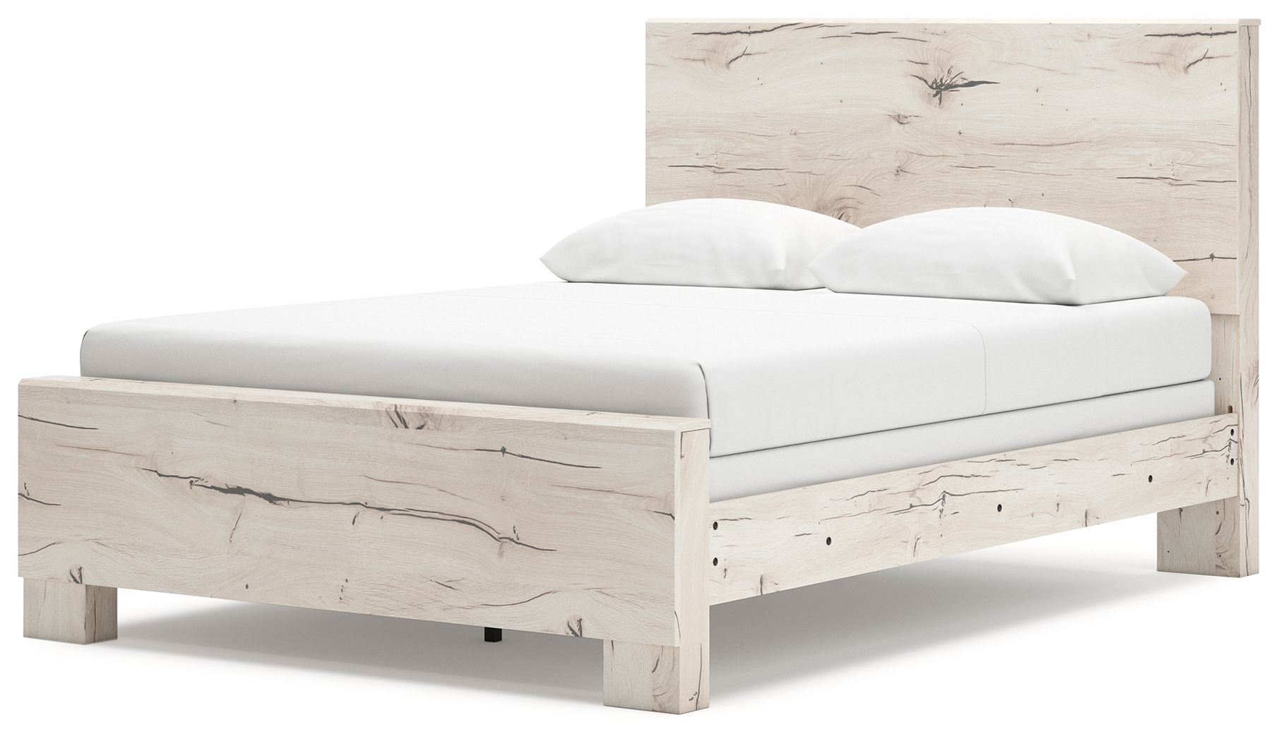 Ashley Furniture Lawroy - Queen Panel Bed - Light Natural - Image 4