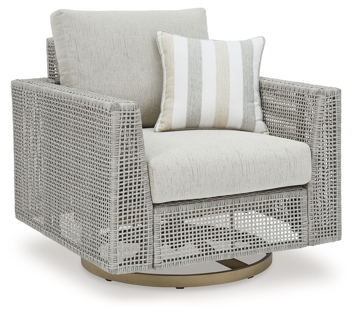 Ashley Seton Creek Swivel Lounge w/ Cushion - Gray