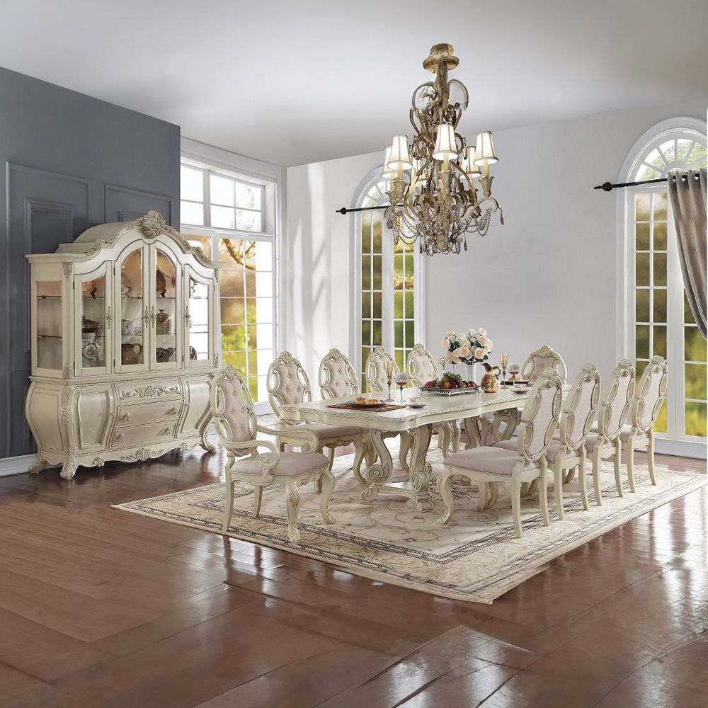Ragenardus - Side Chair (Set of 2) - Fabric & Antique White, white, view 4