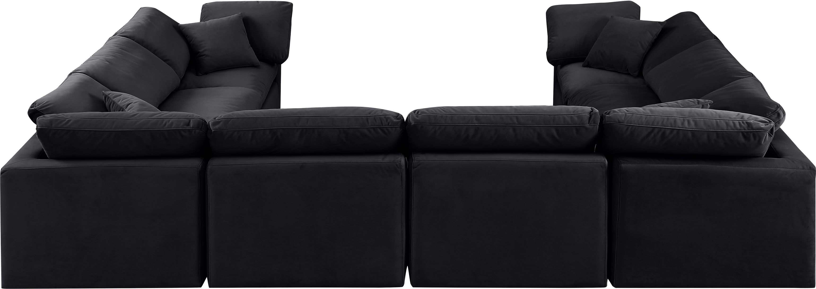 Indulge - Velvet 8 Piece Modular Sectional - Charcoal
