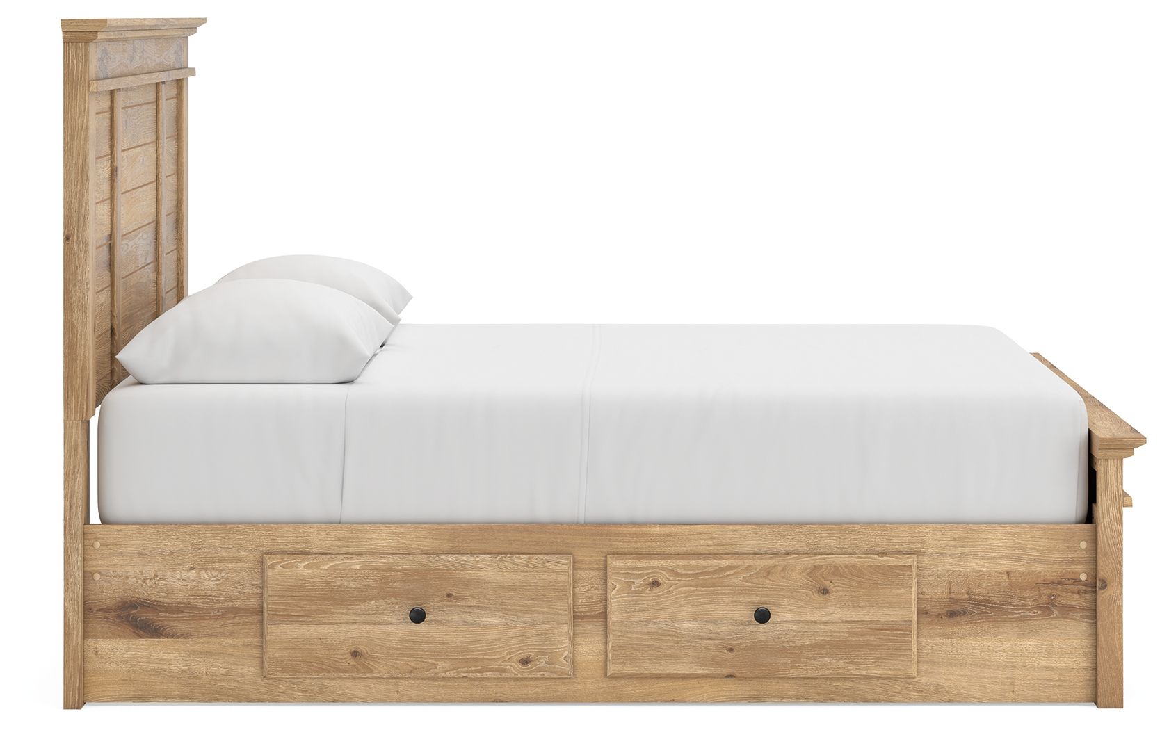 Ashley Furniture Makidern - Queen Panel Storage Bed With Under Bed Storage Unit And Storage Footboard - Tan - Image 9
