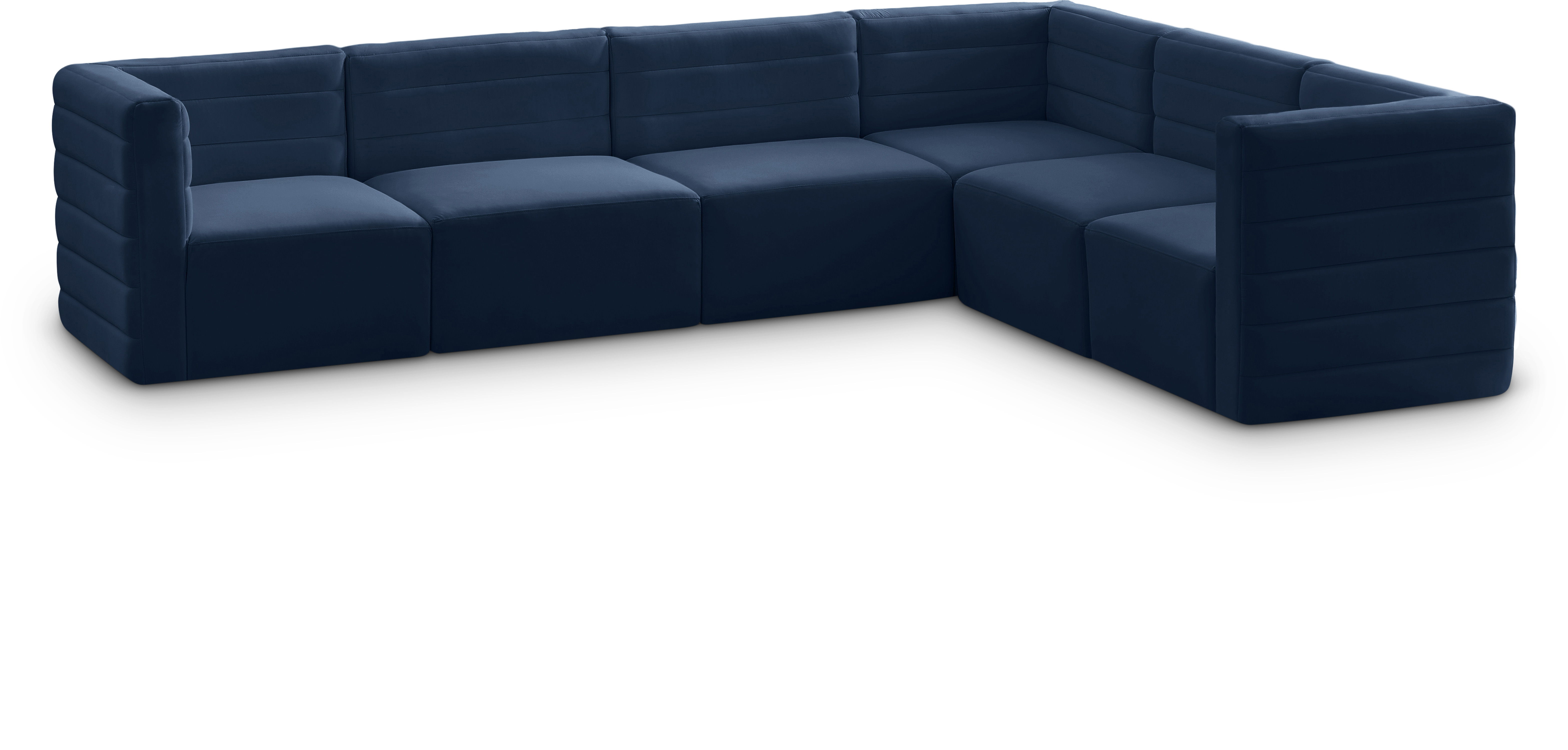 Quincy - 6 Piece Modular Sectional - Navy