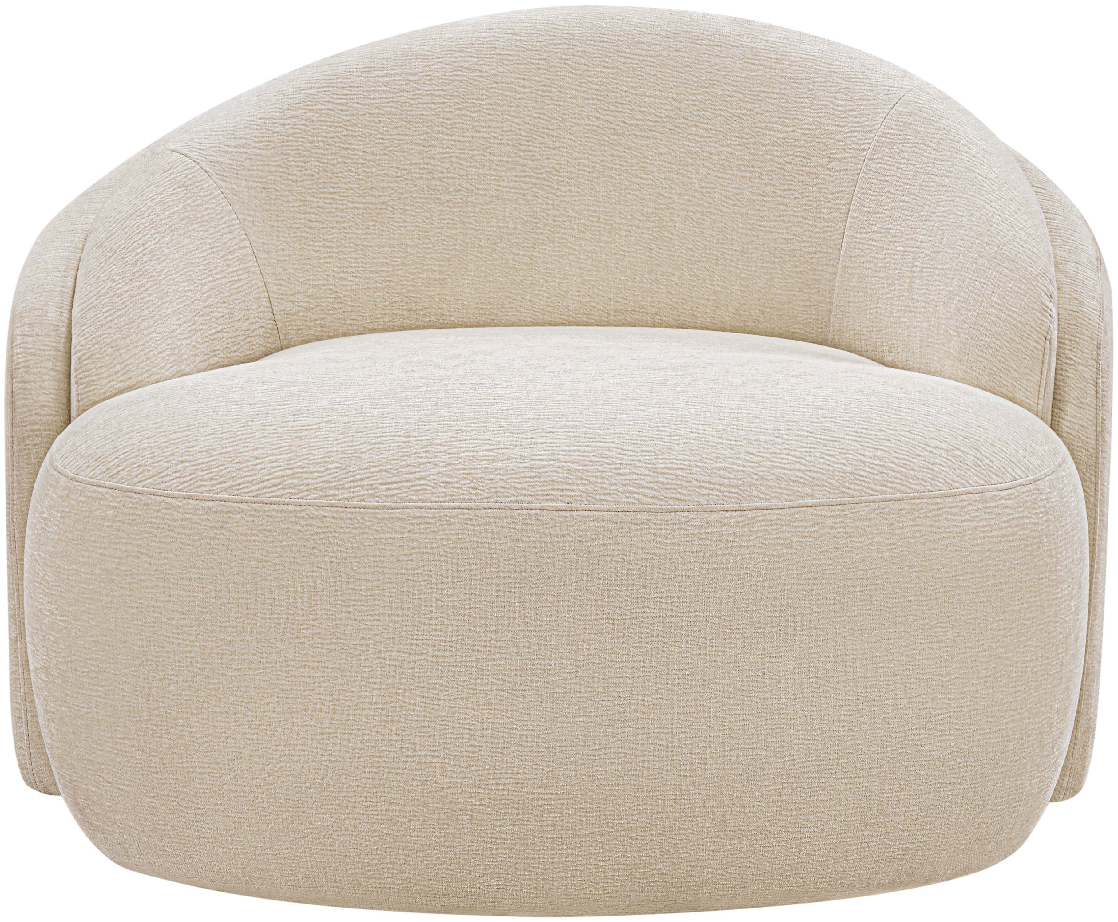 Caspian - Chenille Fabric Upholstered Chair - Beige
