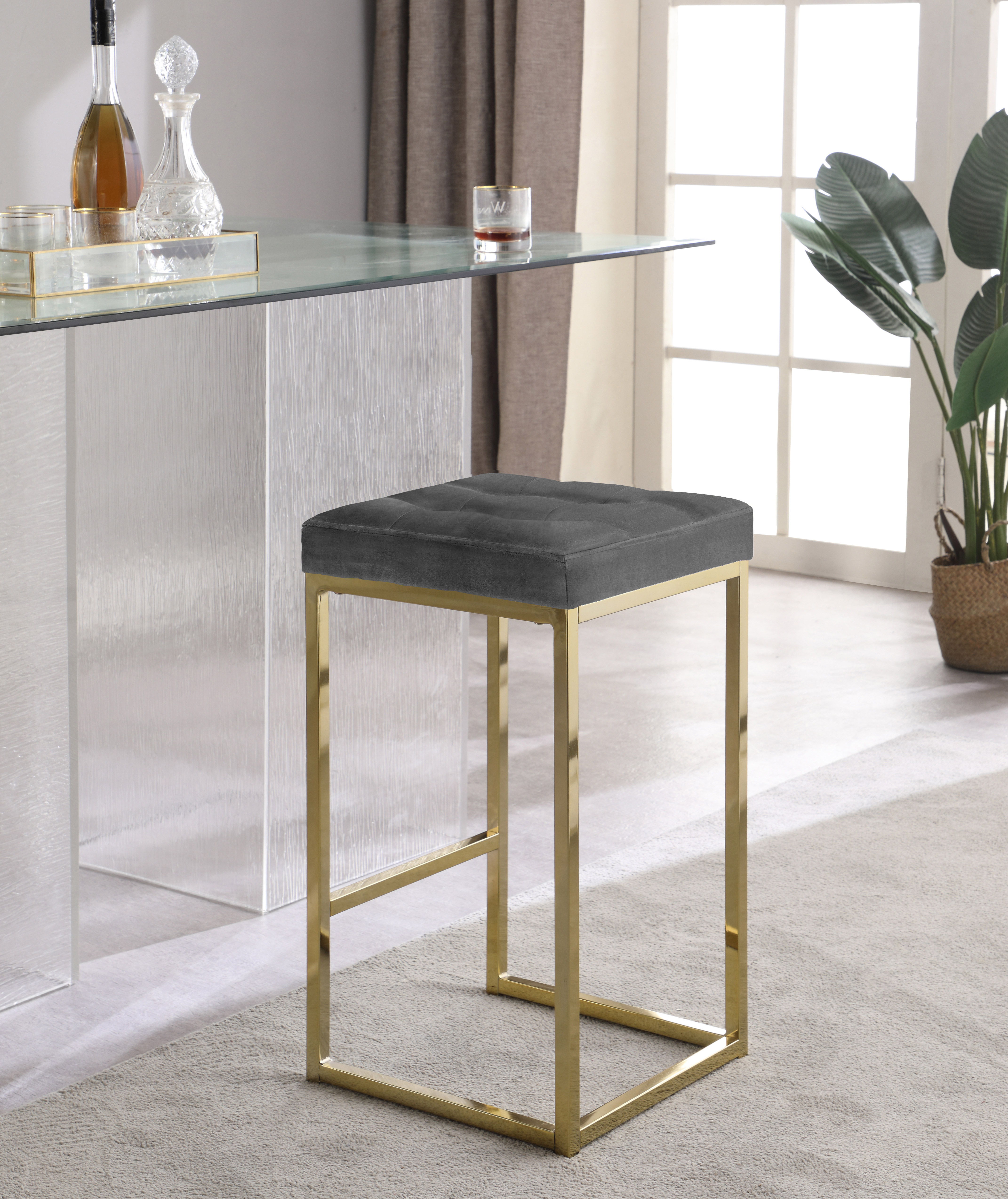 Nicola - Stool (Set of 2) - Gray