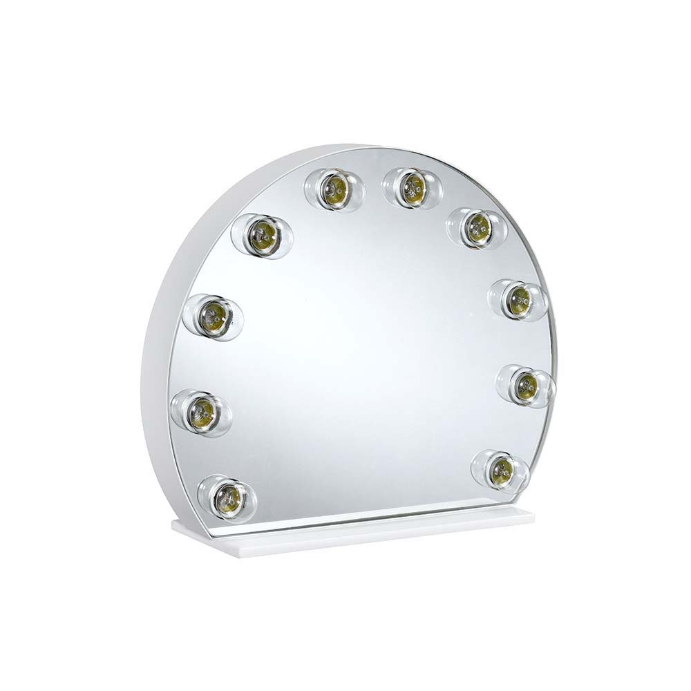 Alma - Accent Mirror - White, silver, view 2