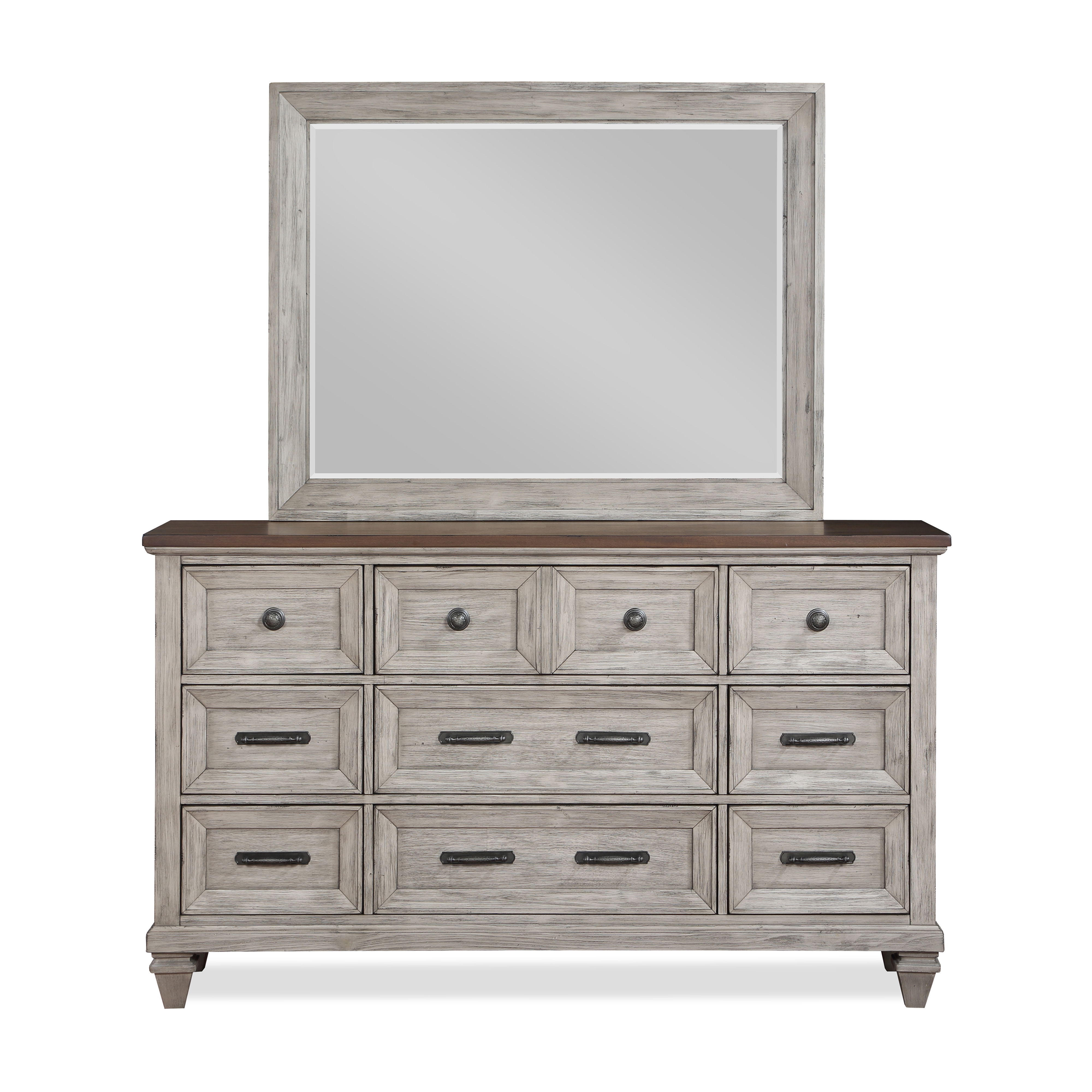Mariana - Dresser & Mirror - Gray