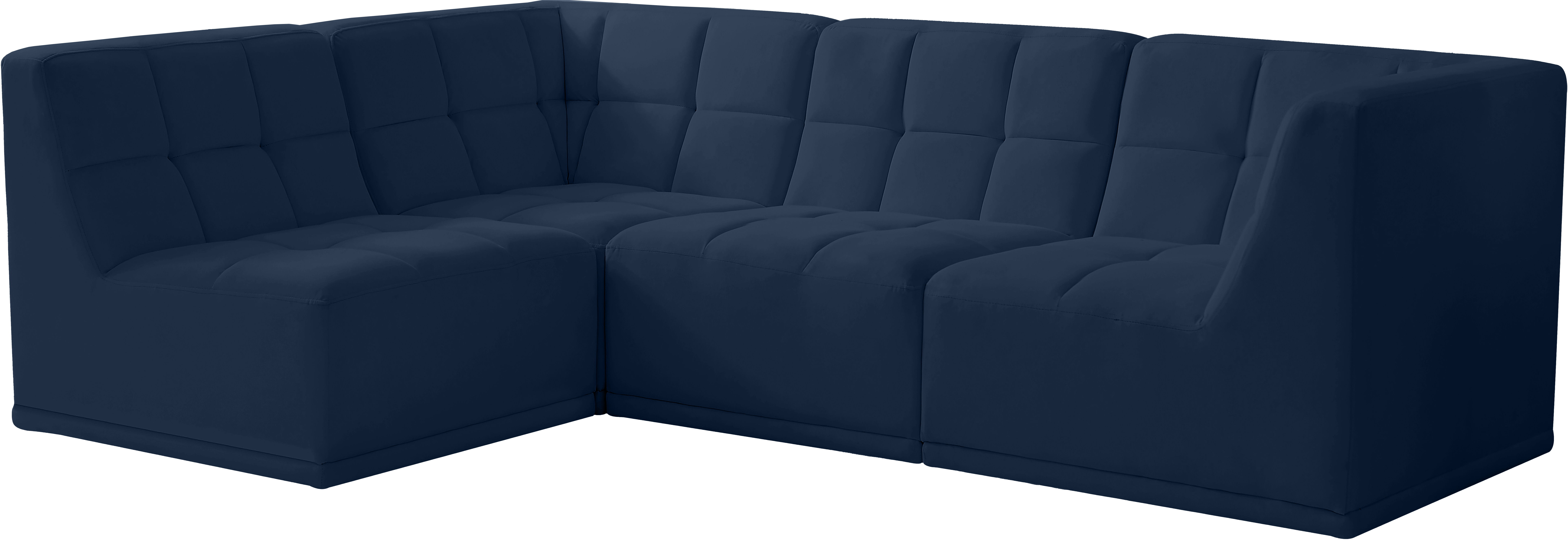 Relax - 4 Piece Modular Sectional - Navy