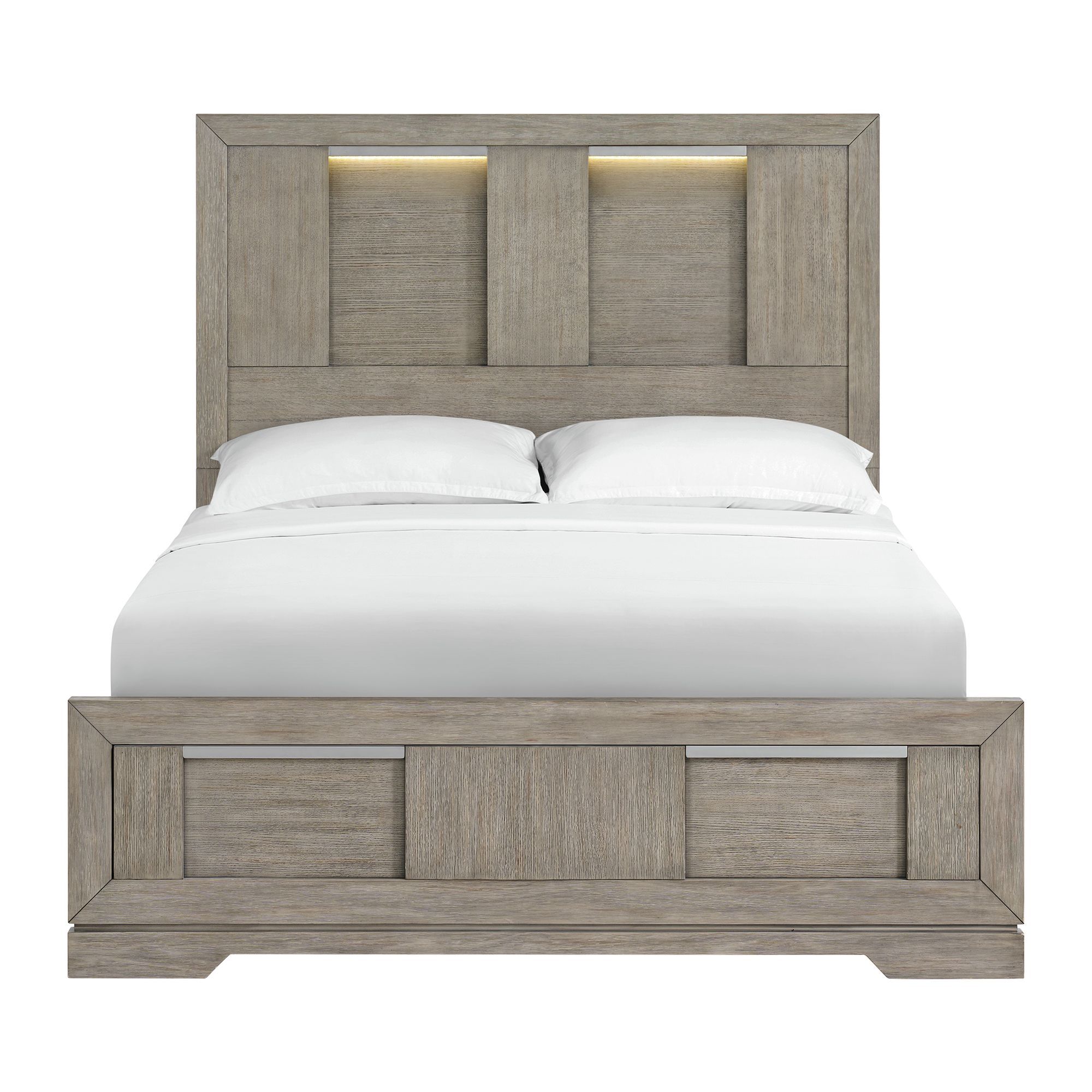 Kelis - Queen Panel Bed With LED - Gray