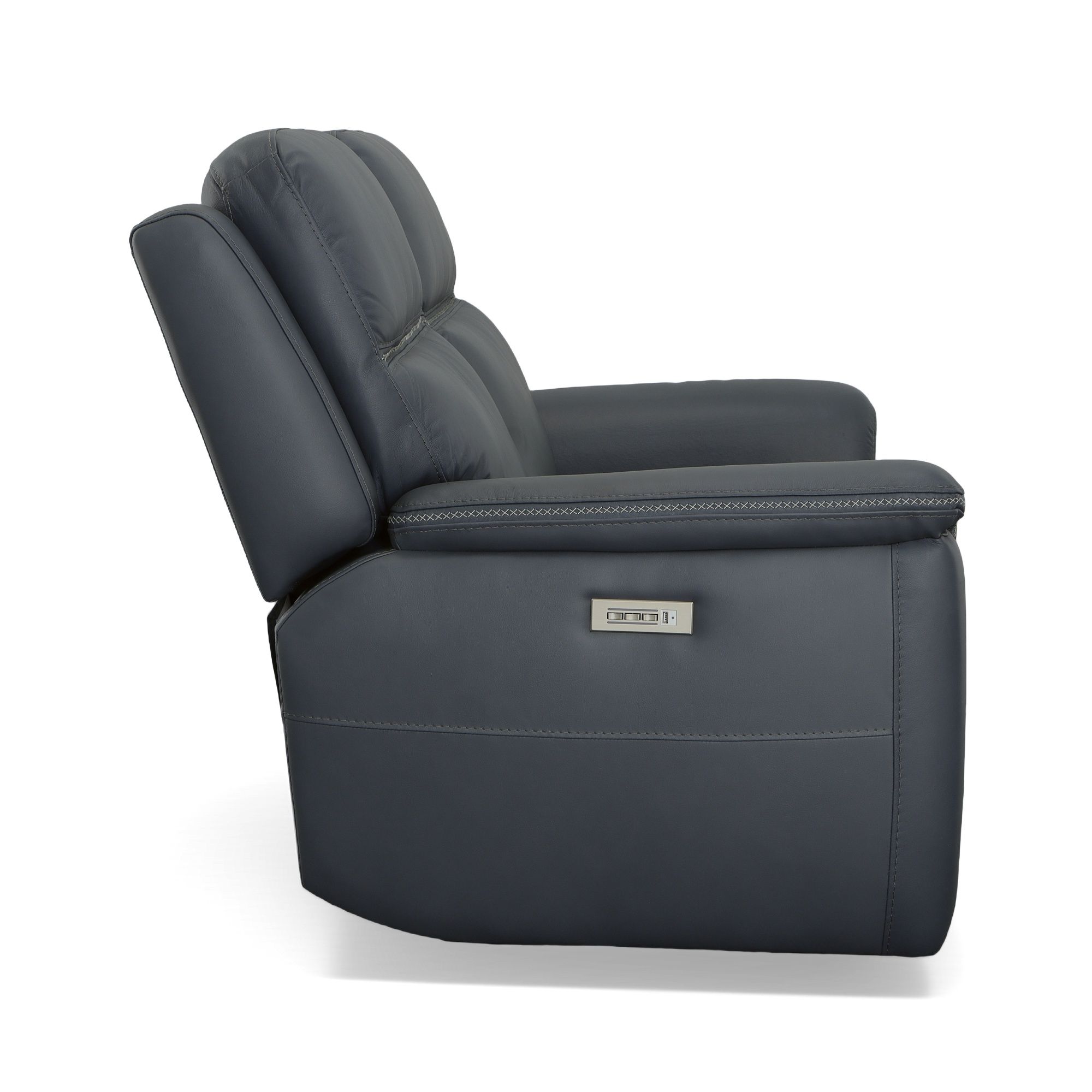 Sawyer - Power Reclining Loveseat With Power Headrests, Lumbar - Marine, dark gray, view 4