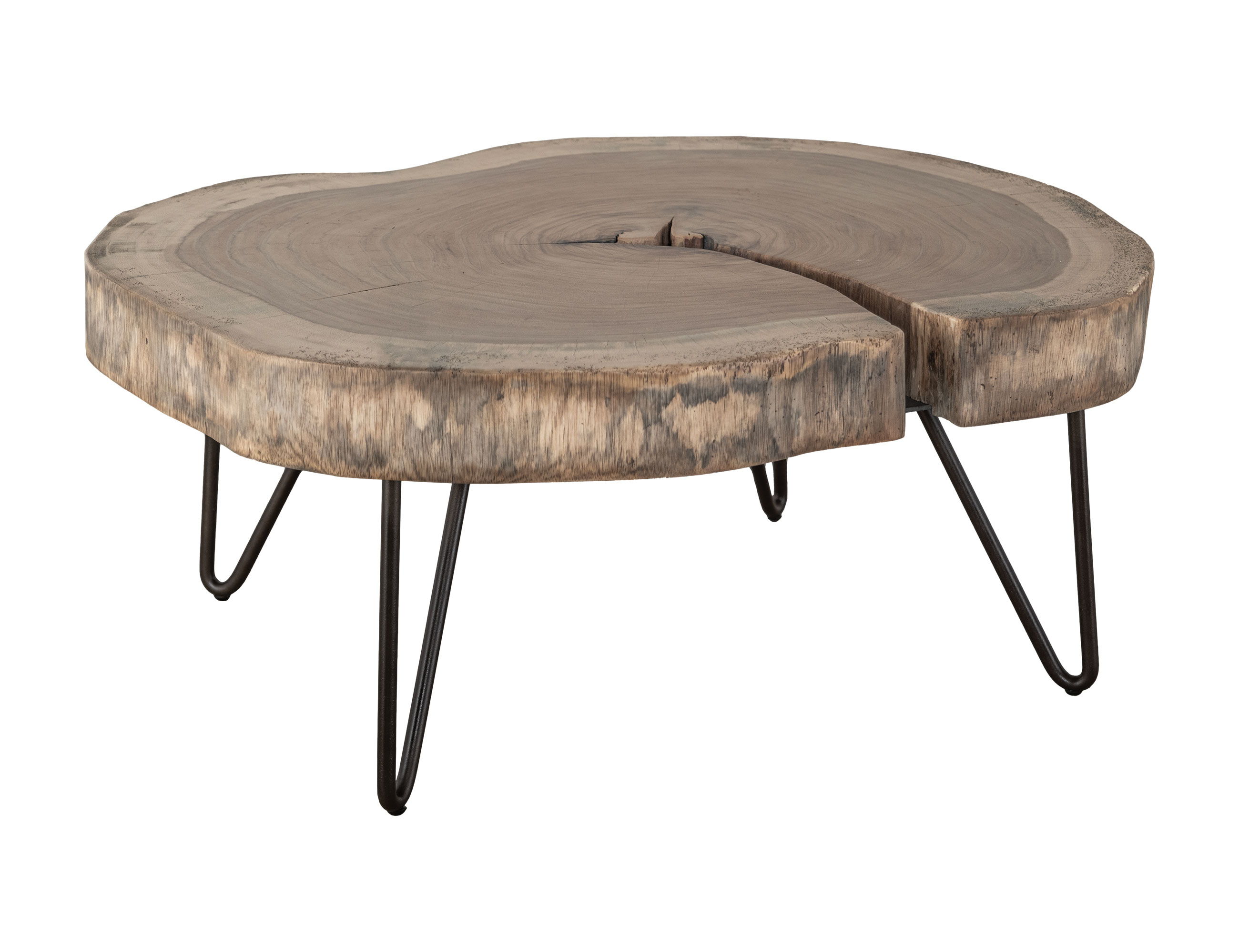 International Furniture Direct Natural Parota - Cocktail Table - Brown