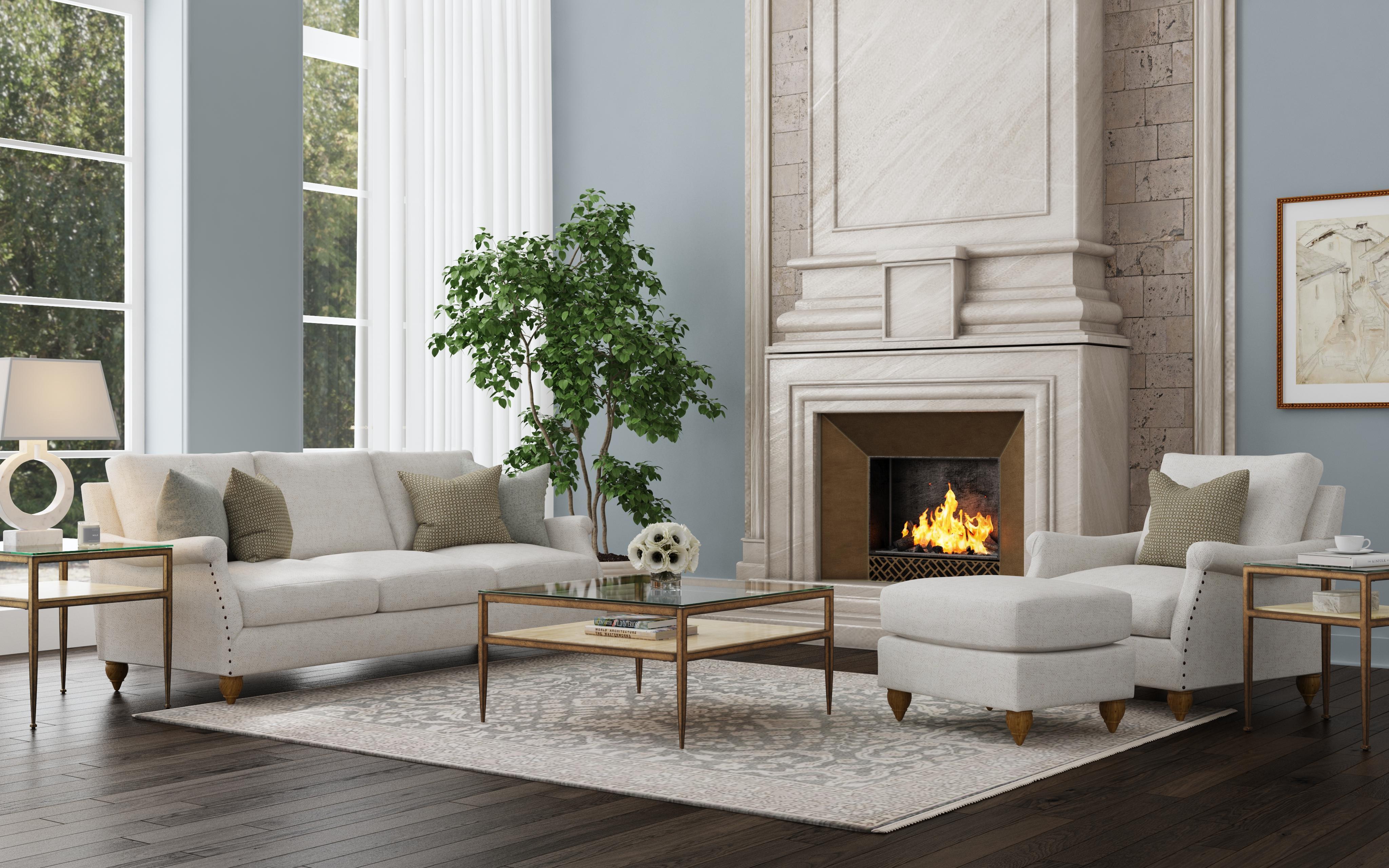Veda - Fabric Sofa, dark brown