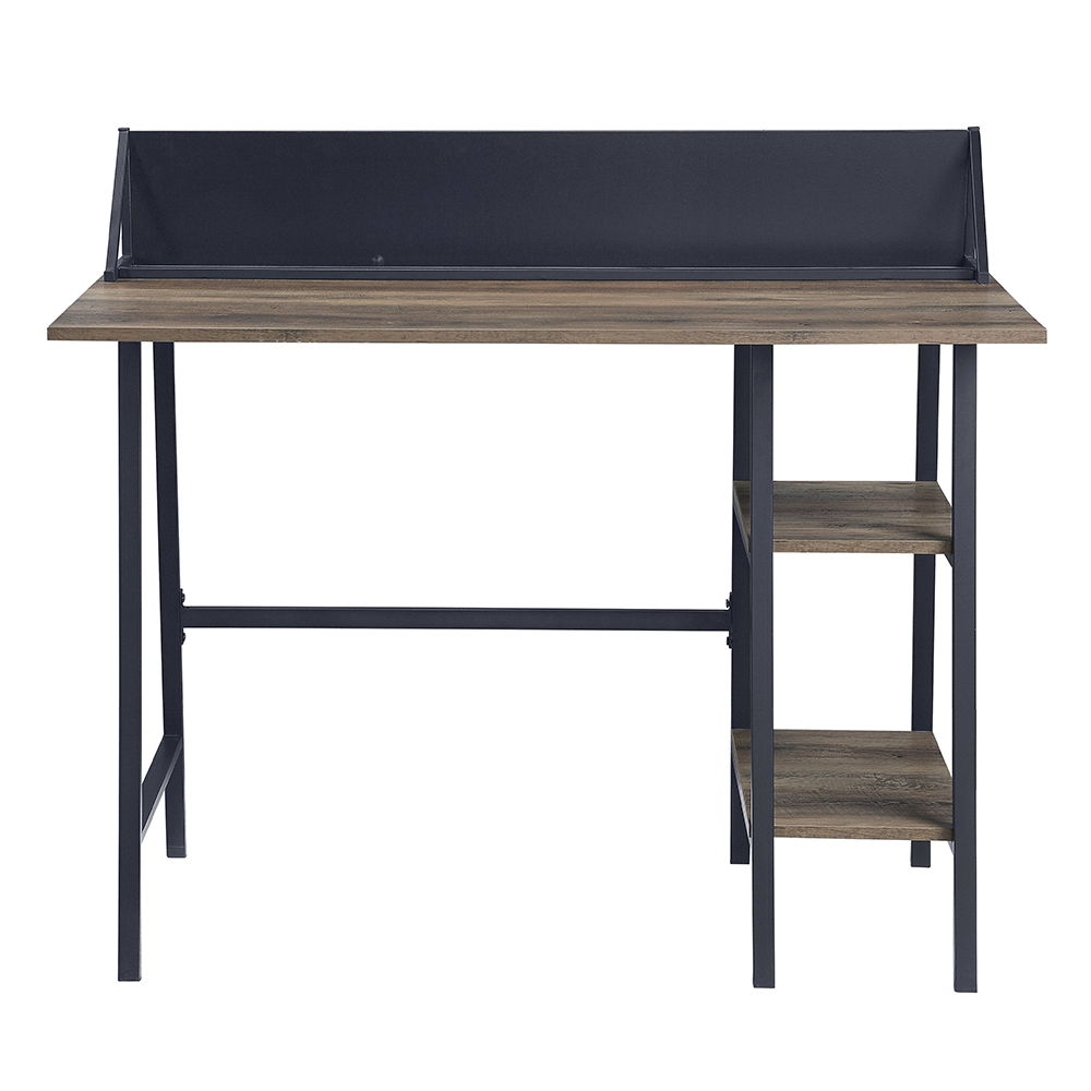 Garima - Writing Desk - Rustic Oak & Black, black, view 5