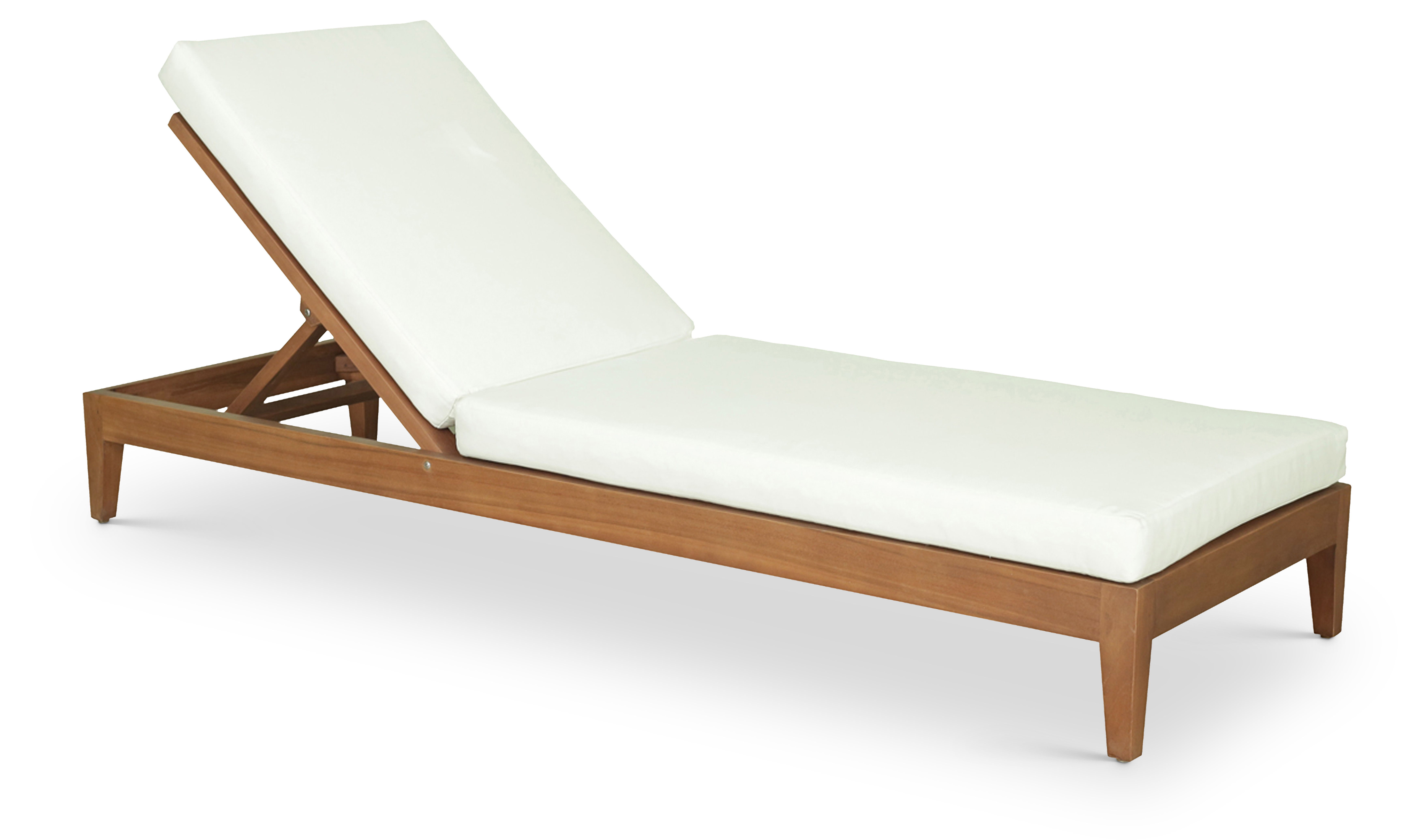 Water Resistant Fabric Upholstered Outdoor Patio Chaise Lounge