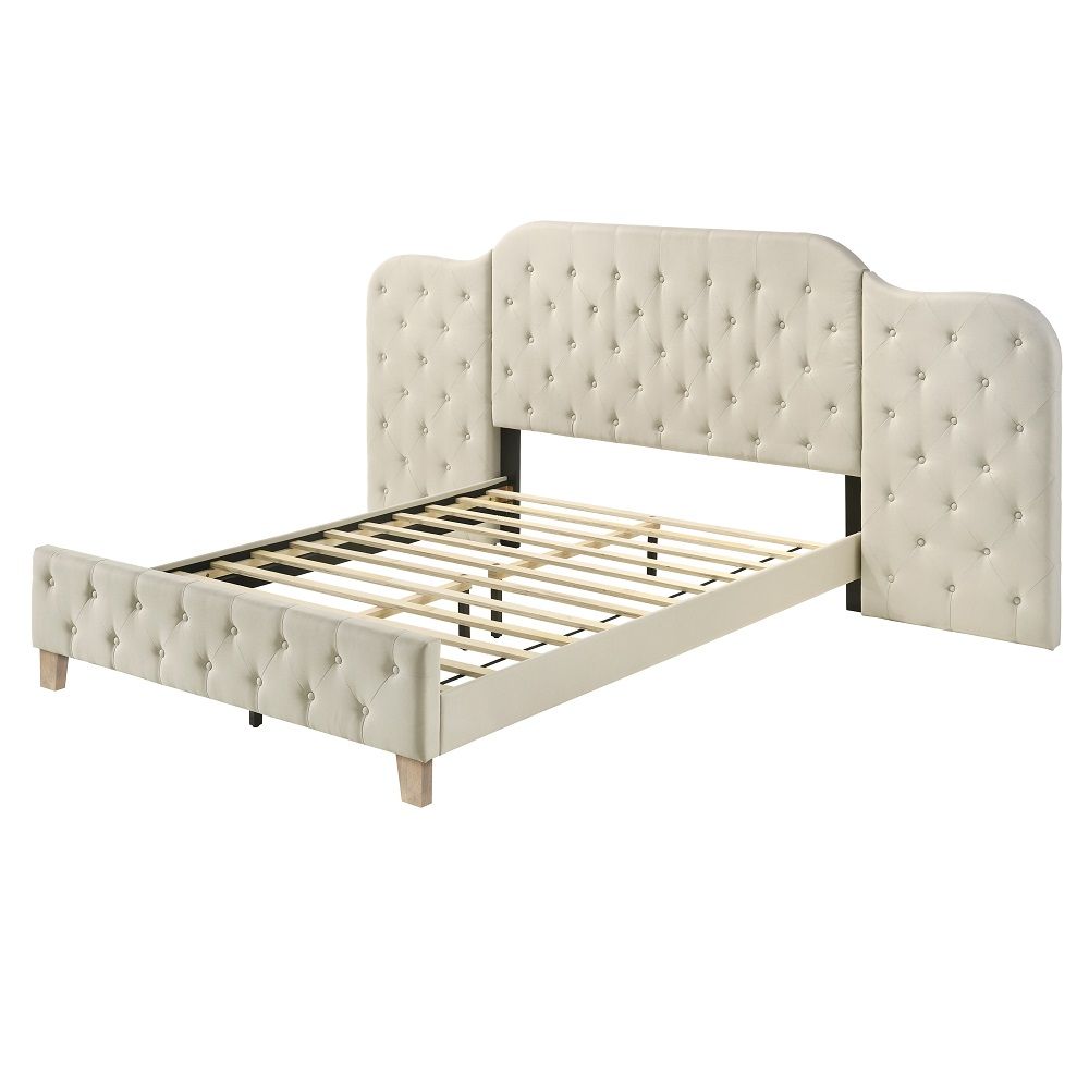 Ranallo - Queen Wall Bed - Beige Linen & Natural, beige