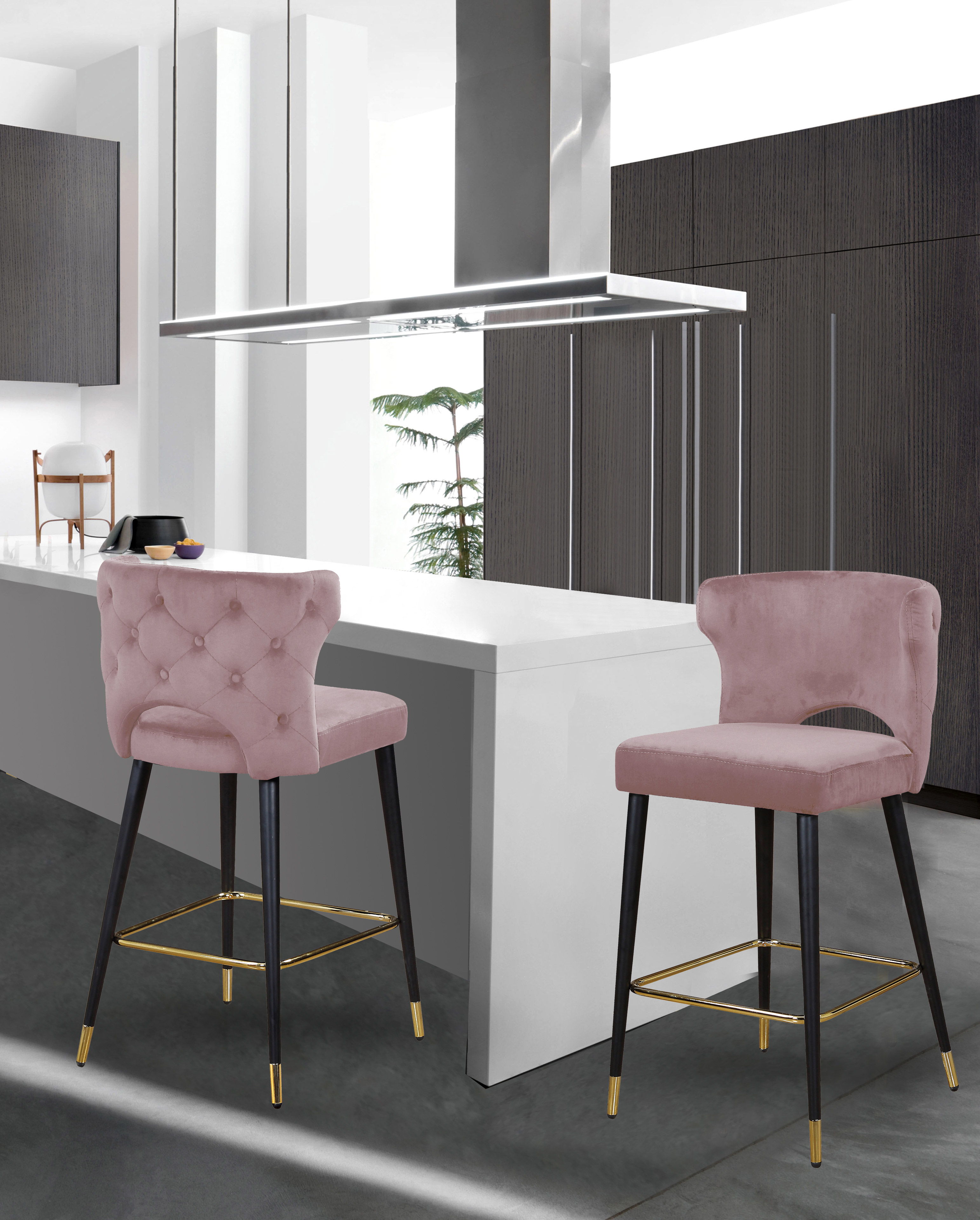 Kelly - Stool (Set of 2) - Pink