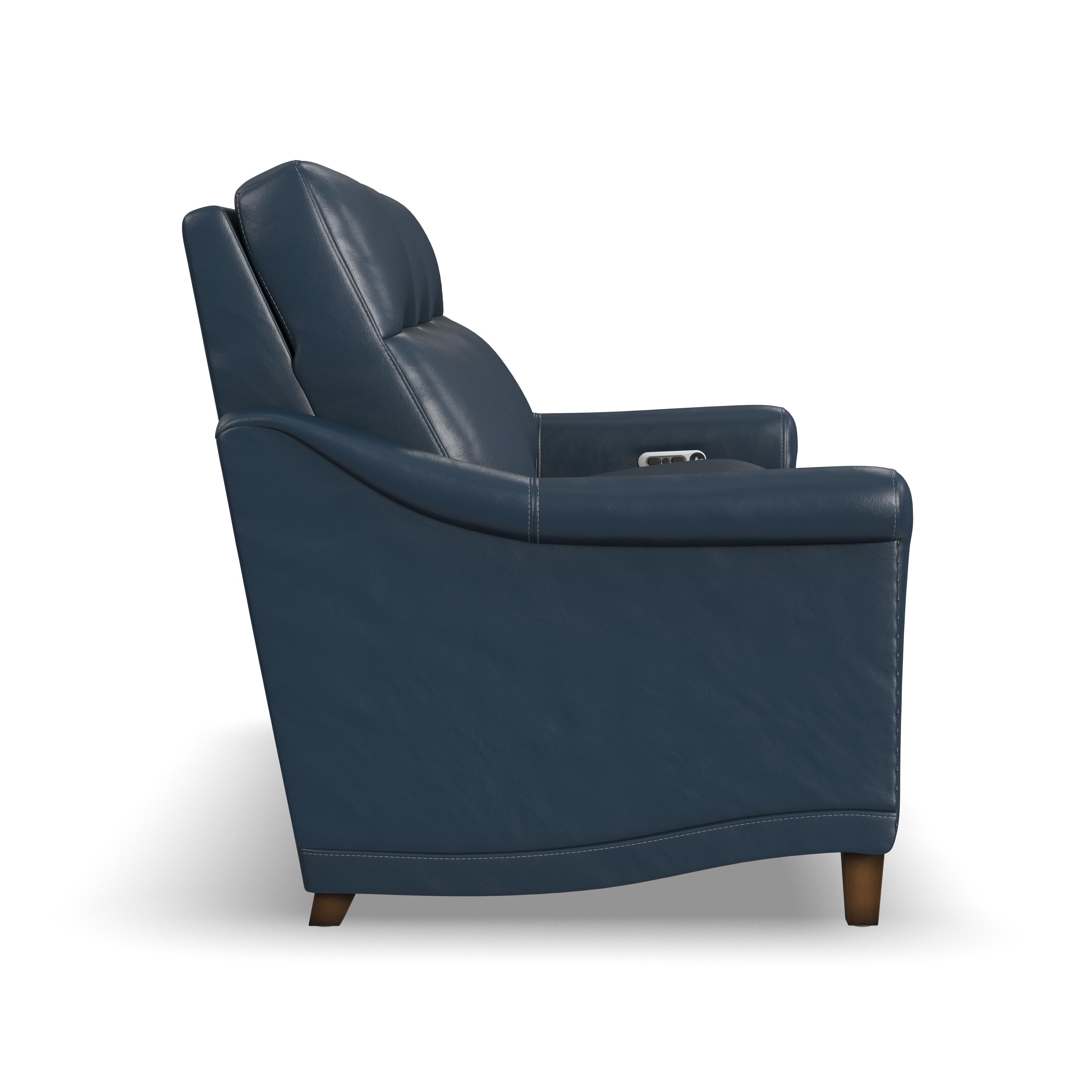 Elizabeth - Power Reclining Sofa With Power Headrest - Sea, blue, view 3