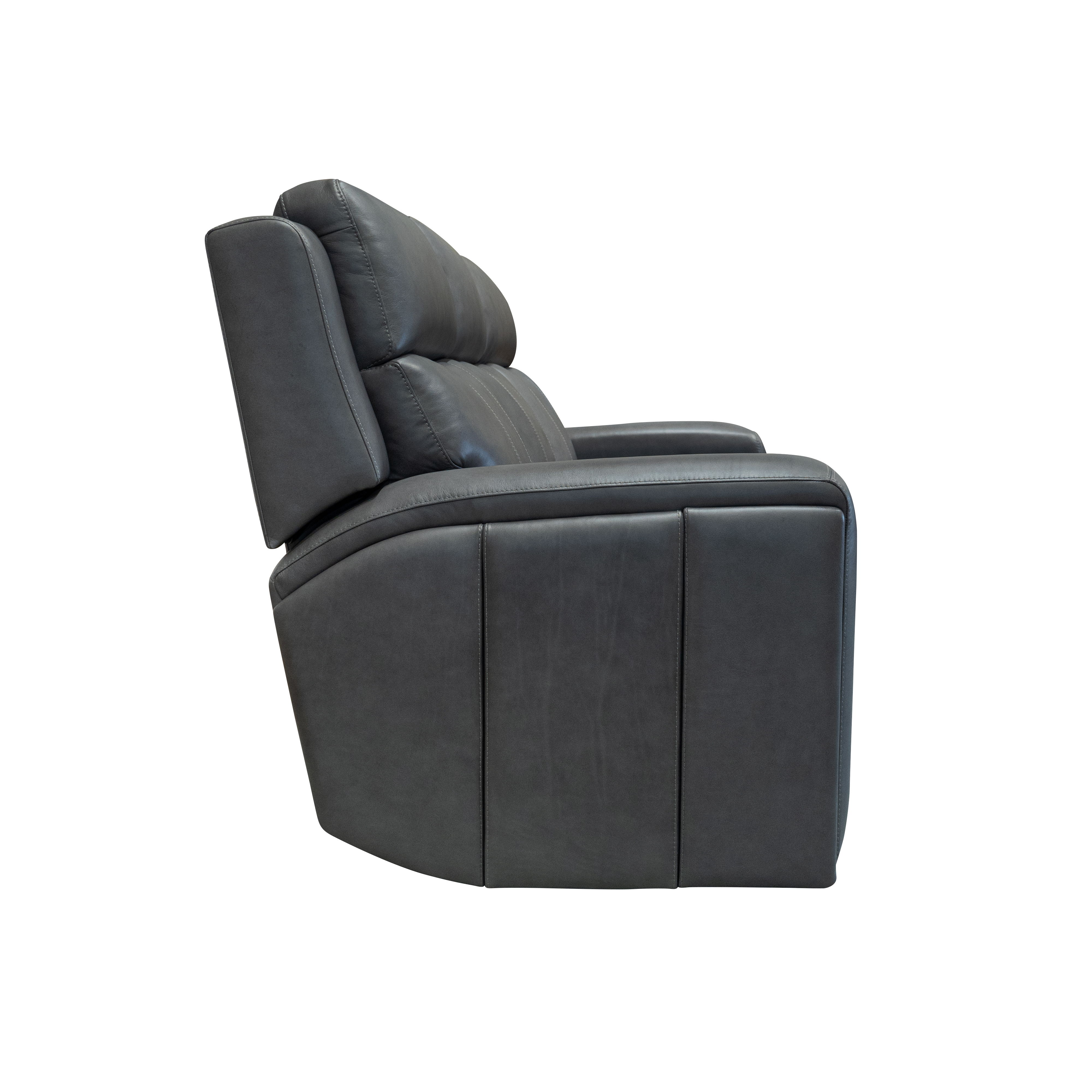 Wyatt - Power Reclining Sofa With Power Headrests & Lumbar - Gunmetal, dark gray, view 5